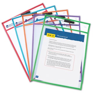 Foto 5 | Bolsillos De Borrado En Seco, Recursos De Aprendizaje, Escritura Y Limpieza, 5 Unidades - Venta Internacional.