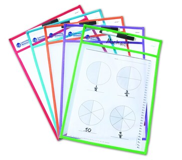 Foto 6 | Bolsillos De Borrado En Seco, Recursos De Aprendizaje, Escritura Y Limpieza, 5 Unidades - Venta Internacional.