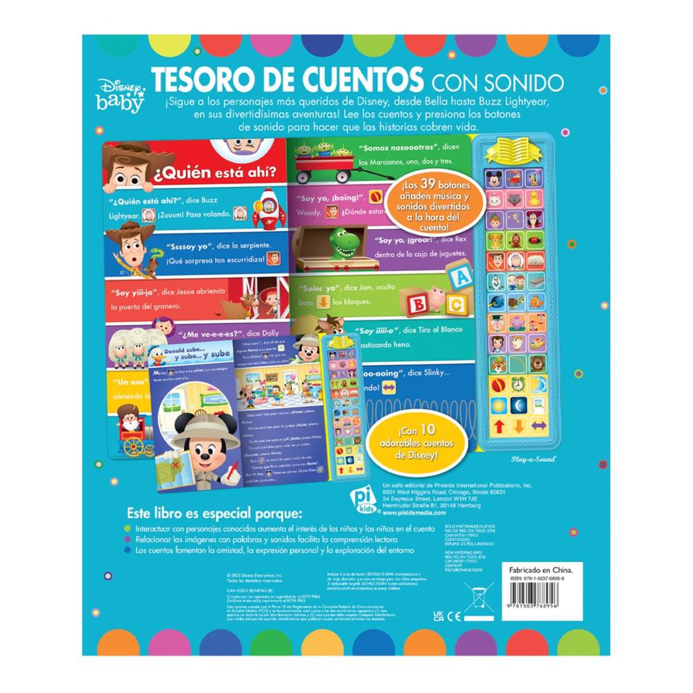 Foto 3 pulgar | Tesoro De Cuentos Con Sonido Disney Baby