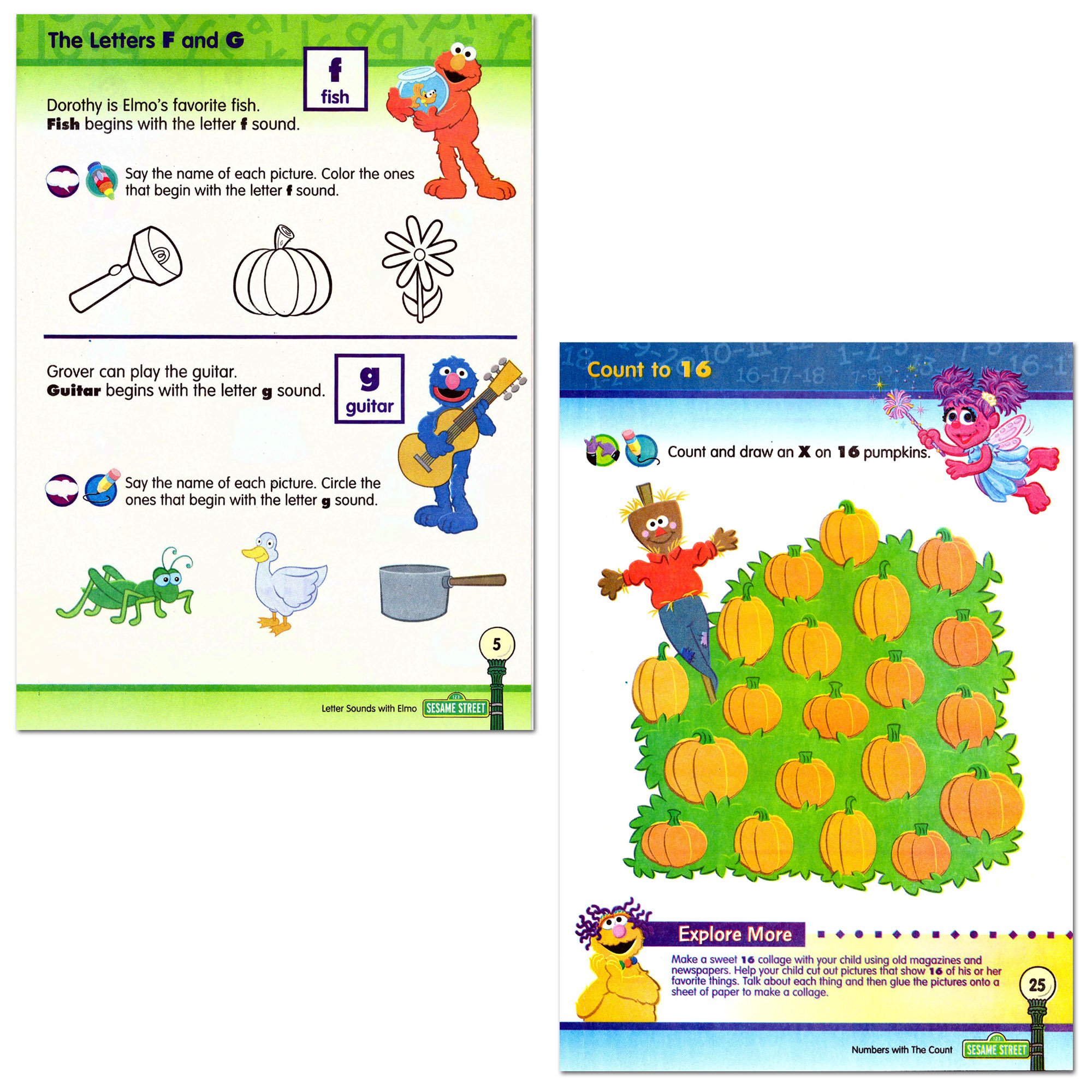 Foto 3 pulgar | Libro de Actividades Sesame Street Preschool Set con 4 Números del Alfabeto - Venta Internacional