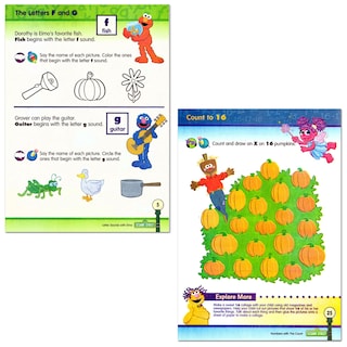 Foto 2 | Libro de Actividades Sesame Street Preschool Set con 4 Números del Alfabeto - Venta Internacional