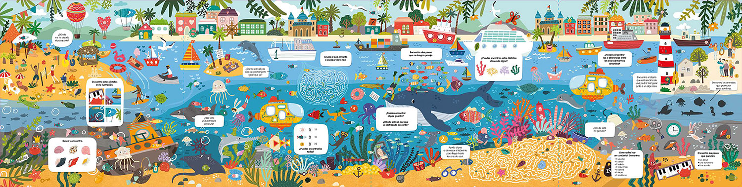 Foto 4 pulgar | El Gran Libro Juego Para Buscar Y Encontrar Animales Inna Anikeeva El Pirata Pasta Dura