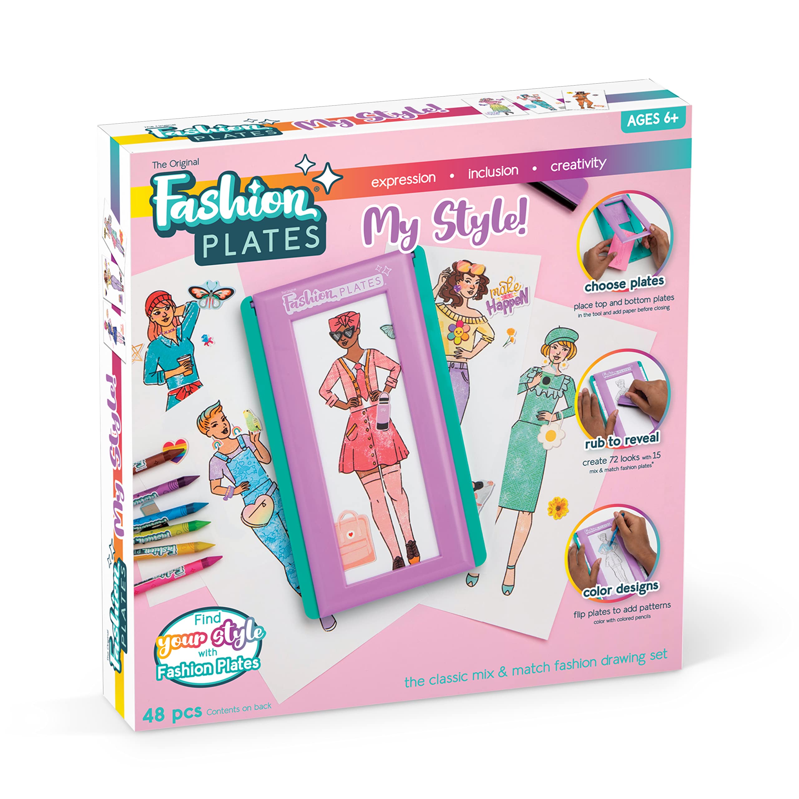 Kit De Dibujo Playmonster Fashion Plates My Style Kids 6+ - Venta Internacional.