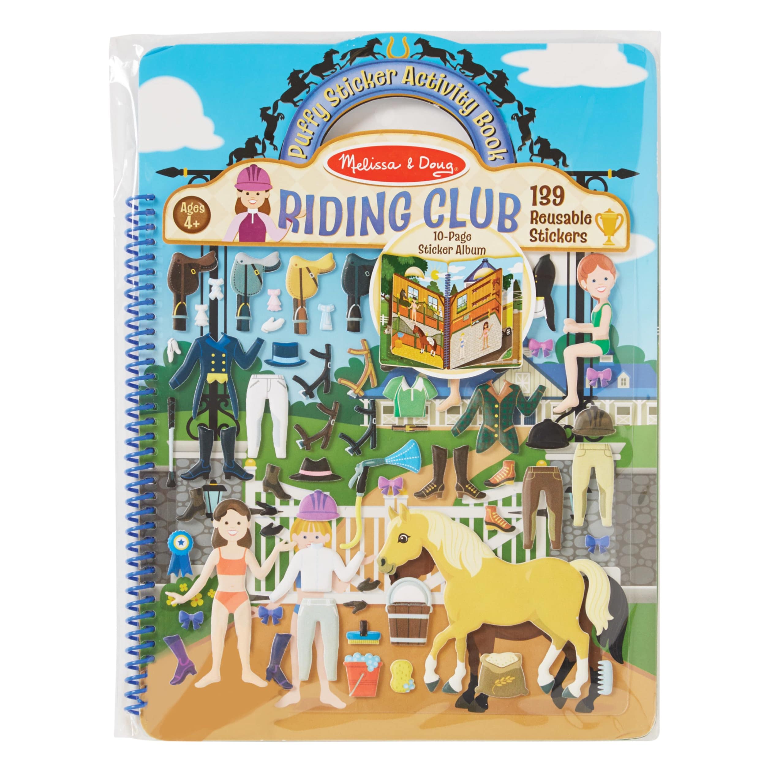 Libro De Actividades Con Pegatinas Hinchables Melissa & Doug Riding Club - Venta Internacional. $521
