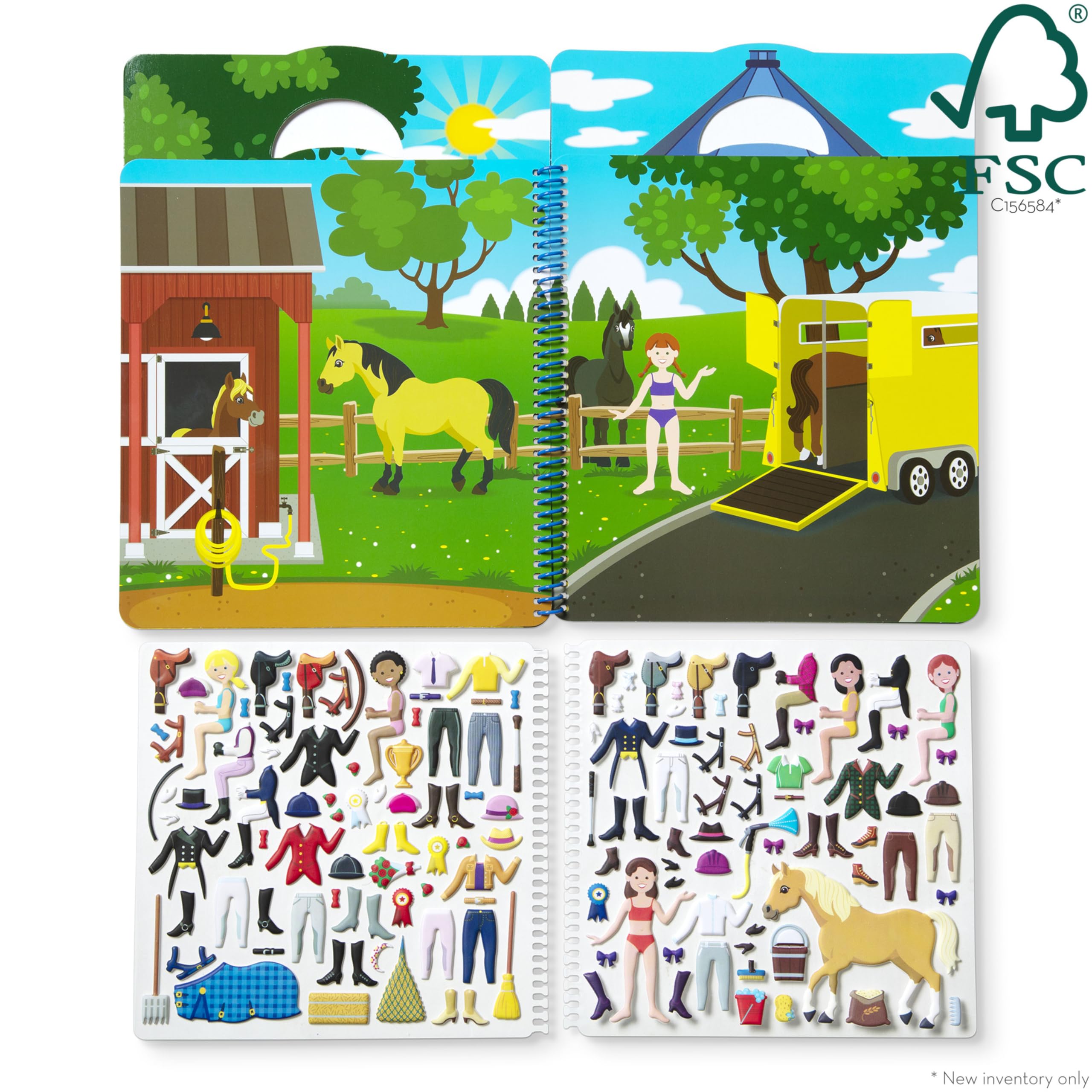 Foto 7 pulgar | Libro De Actividades Con Pegatinas Hinchables Melissa & Doug Riding Club - Venta Internacional.