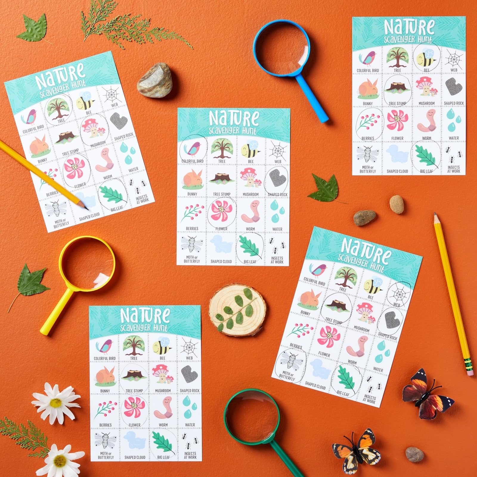 Foto 3 pulgar | Paquete De 50 Tarjetas De Búsqueda Del Tesoro De La Naturaleza Juvale Para Niños De 4 A 8 Años - Venta Internacional.