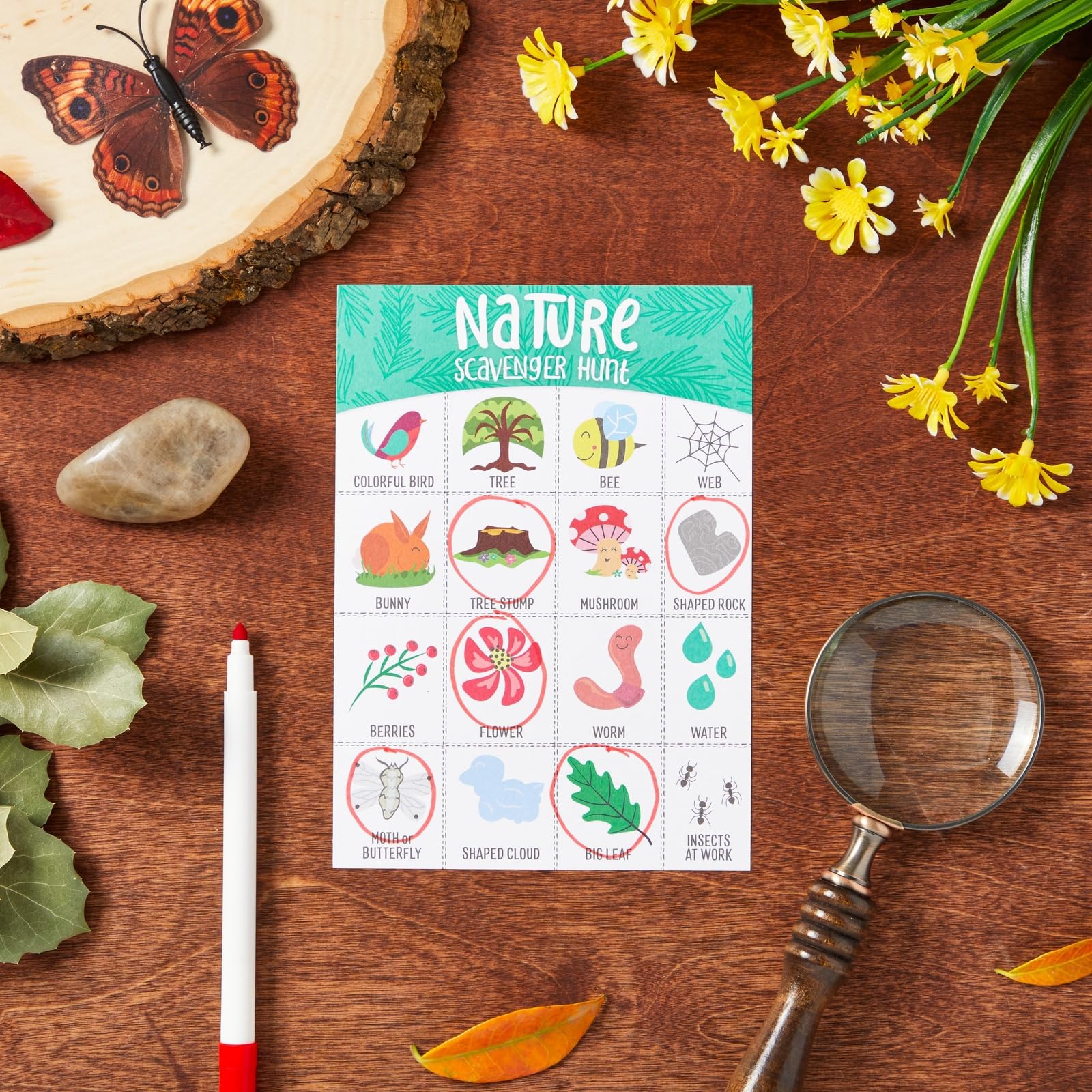 Foto 5 | Paquete De 50 Tarjetas De Búsqueda Del Tesoro De La Naturaleza Juvale Para Niños De 4 A 8 Años - Venta Internacional.
