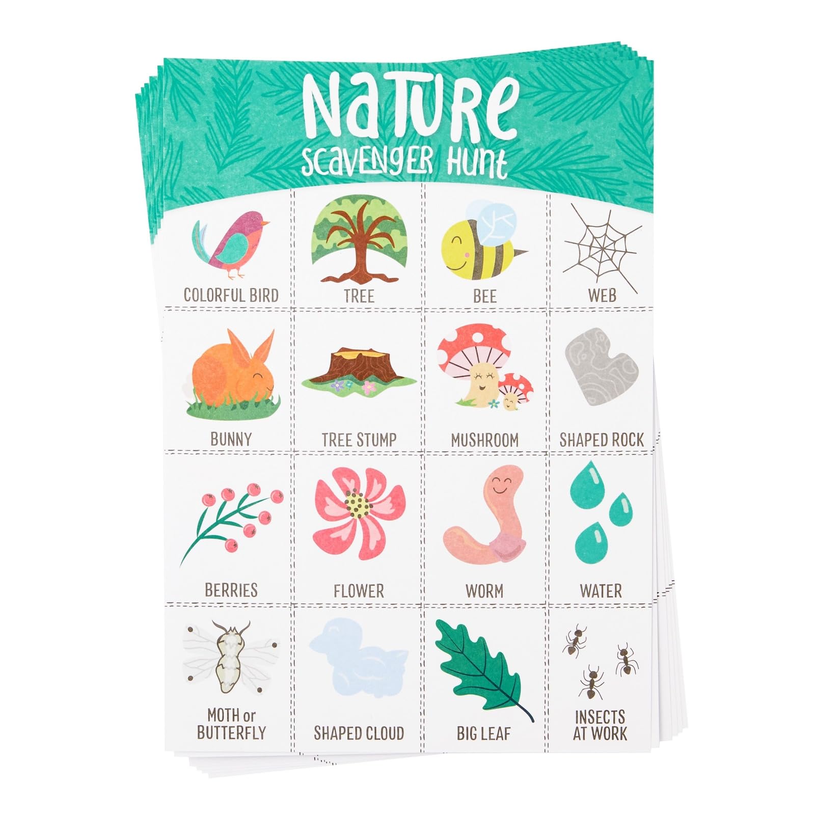Foto 7 | Paquete De 50 Tarjetas De Búsqueda Del Tesoro De La Naturaleza Juvale Para Niños De 4 A 8 Años - Venta Internacional.