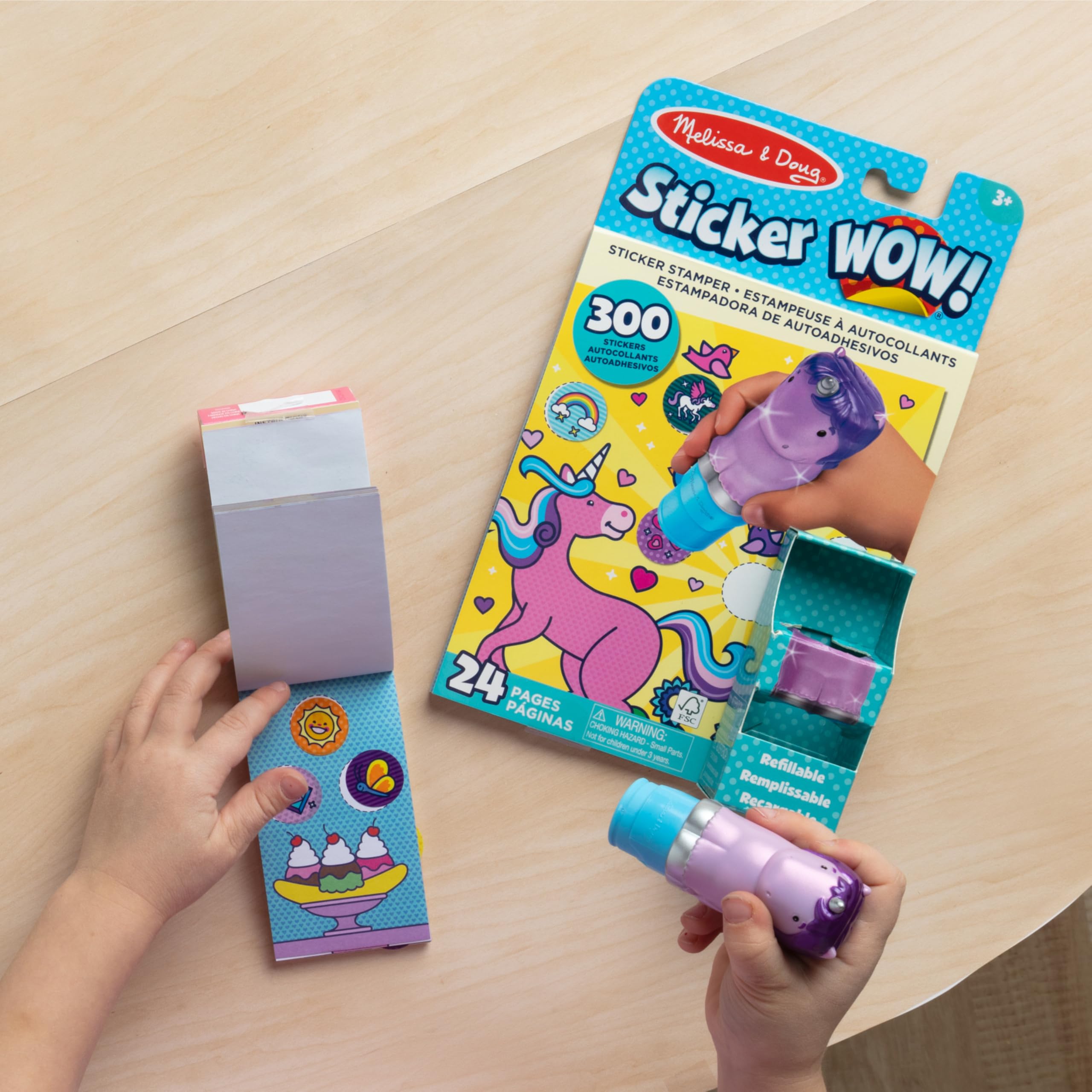 Foto 2 | Pegatina ¡guau! ™ Paquete De Unicornios Morados: Melissa Y Doug - Venta Internacional.