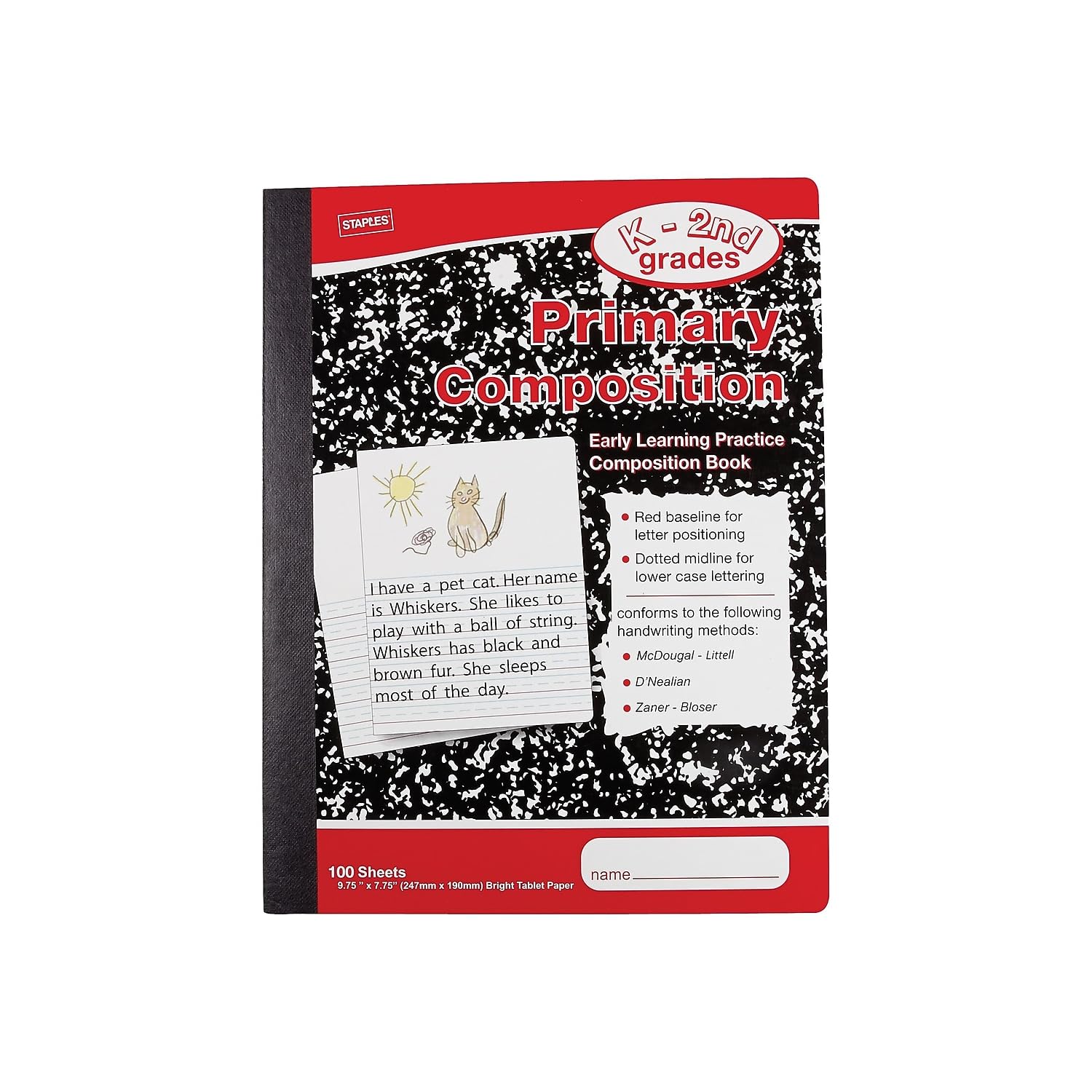 Foto 1 | Libro De Composición Staples 2072492 Primary 19,7 X 24,8 Cm, Paquete De 12 - Venta Internacional.