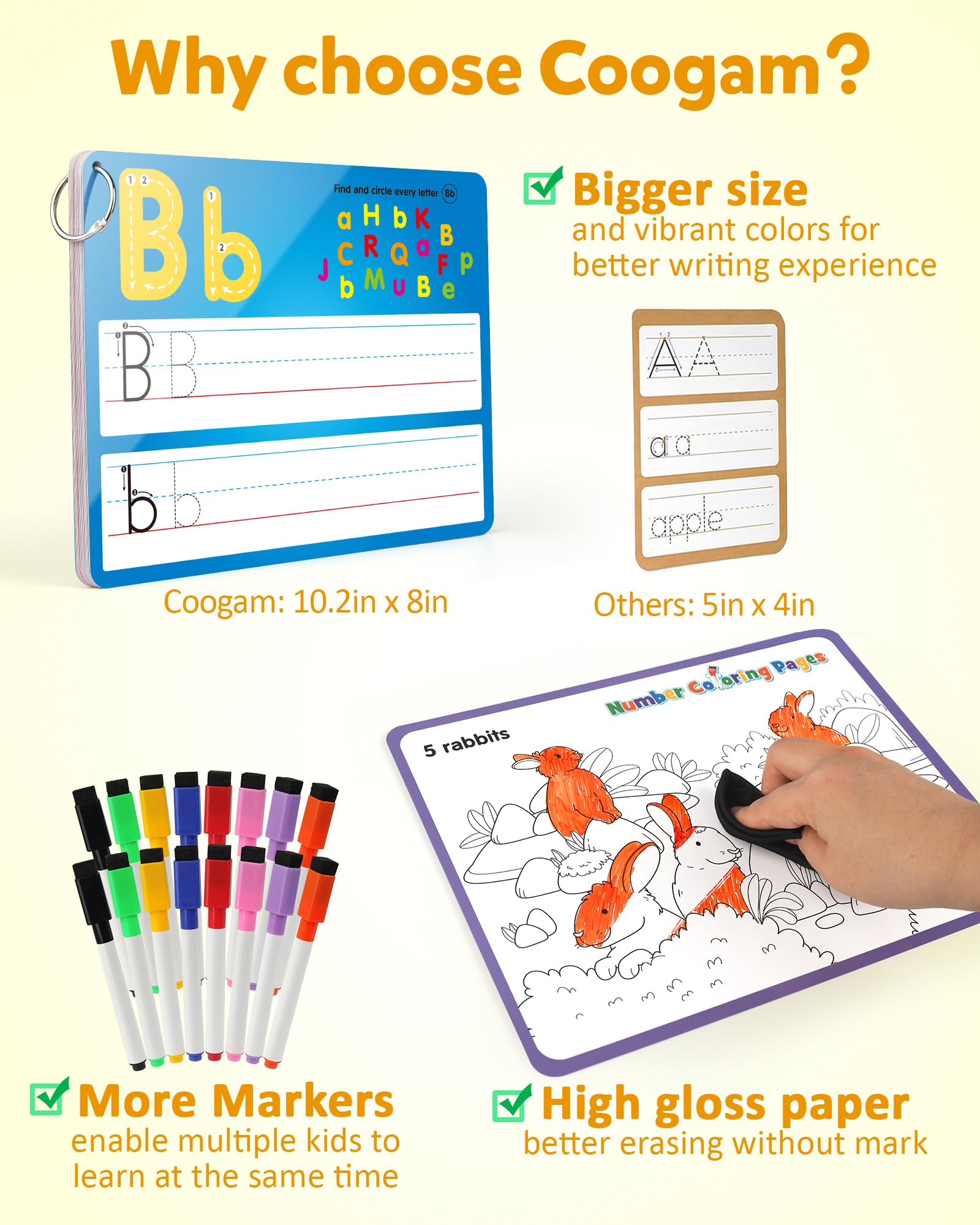 Foto 7 pulgar | Flashcards Coogam, Práctica De Escritura A Mano Y Dibujo, 36 Unidades Para Niños - Venta Internacional.