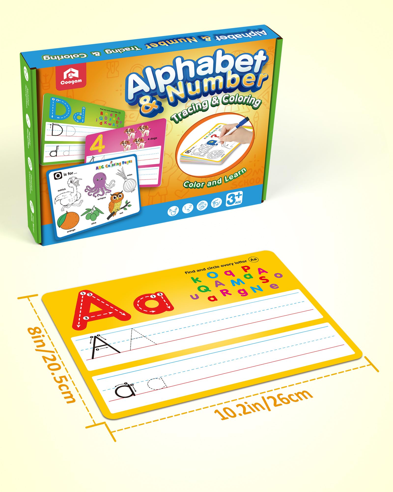 Foto 8 pulgar | Flashcards Coogam, Práctica De Escritura A Mano Y Dibujo, 36 Unidades Para Niños - Venta Internacional.