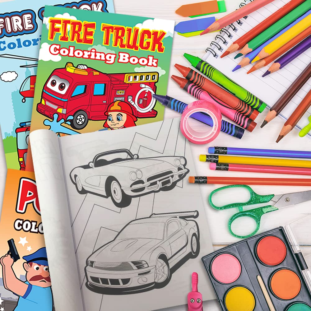 Foto 7 | Libros Para Colorear Artcreativity Police & Firefighter Kids X20 - Venta Internacional.