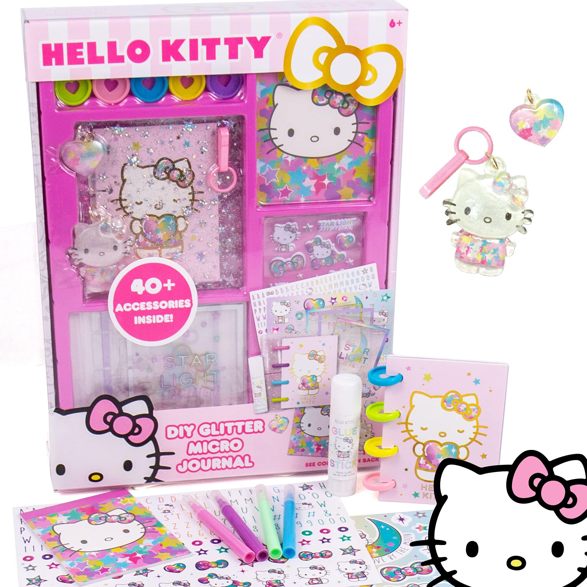 Foto 2 pulgar | Purpurina Micro Journal Hello Kitty Para Bricolaje Con Más De 40 Accesorios - Venta Internacional.