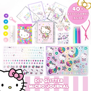 Foto 2 | Purpurina Micro Journal Hello Kitty Para Bricolaje Con Más De 40 Accesorios - Venta Internacional.