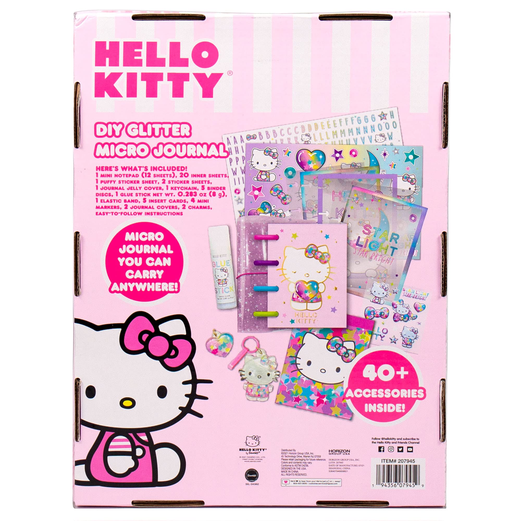 Foto 8 pulgar | Purpurina Micro Journal Hello Kitty Para Bricolaje Con Más De 40 Accesorios - Venta Internacional.