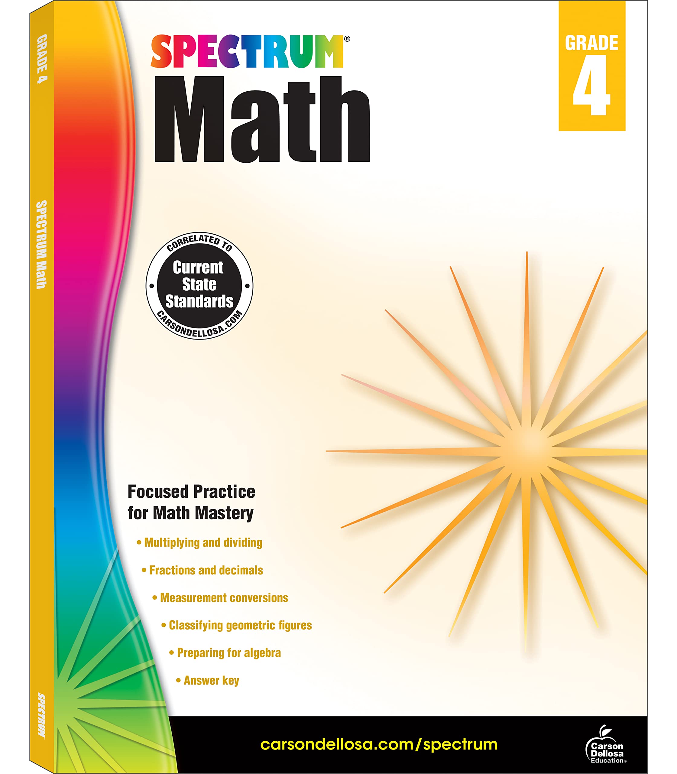 Workbook Spectrum De Matemáticas De Cuarto Grado Para Niños De 9 A 10 Años Con 160 Páginas - Venta Internacional. $541