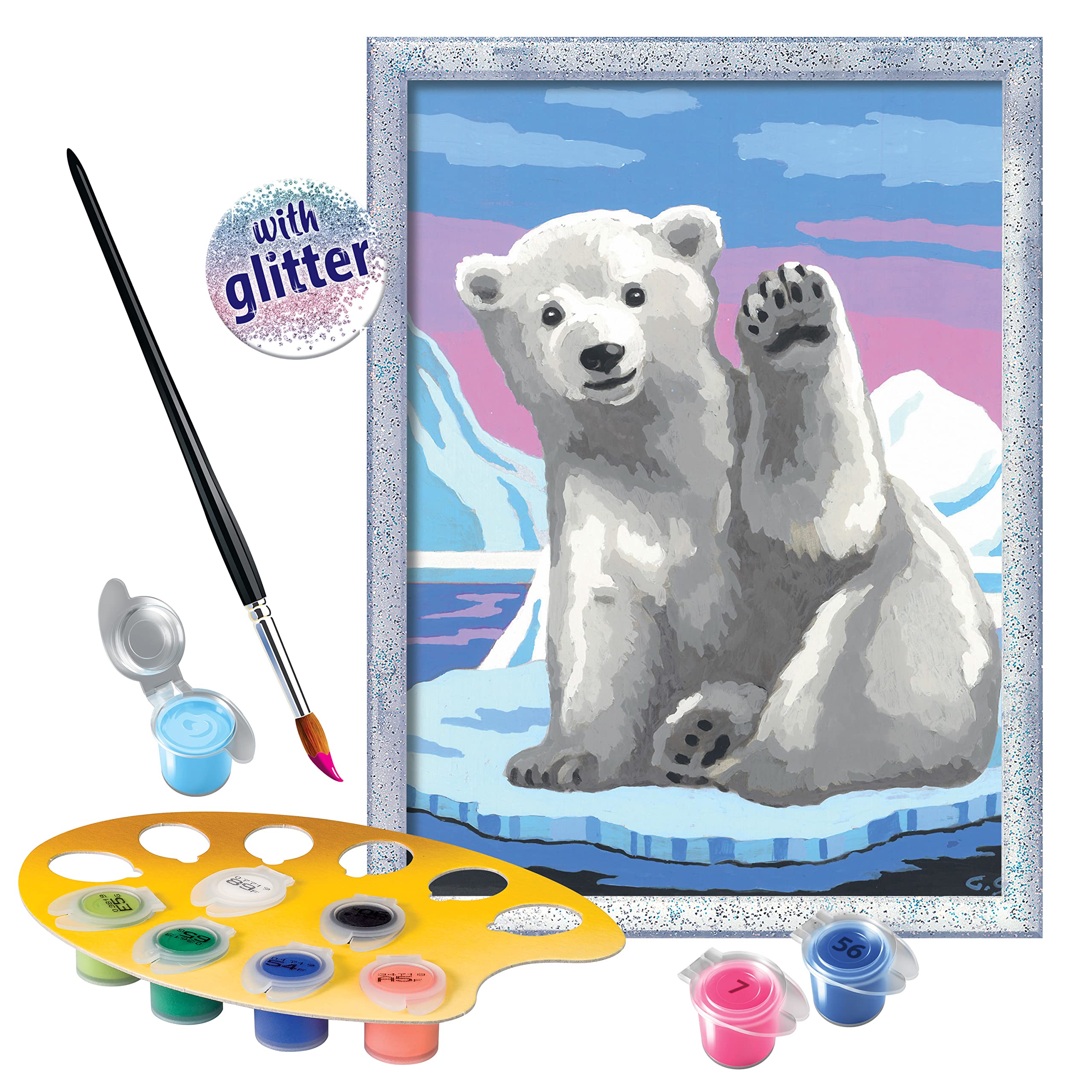 Kit De Pintura Por Números Ravensburger Creart Pawesome Polar Bear - Venta Internacional. $831