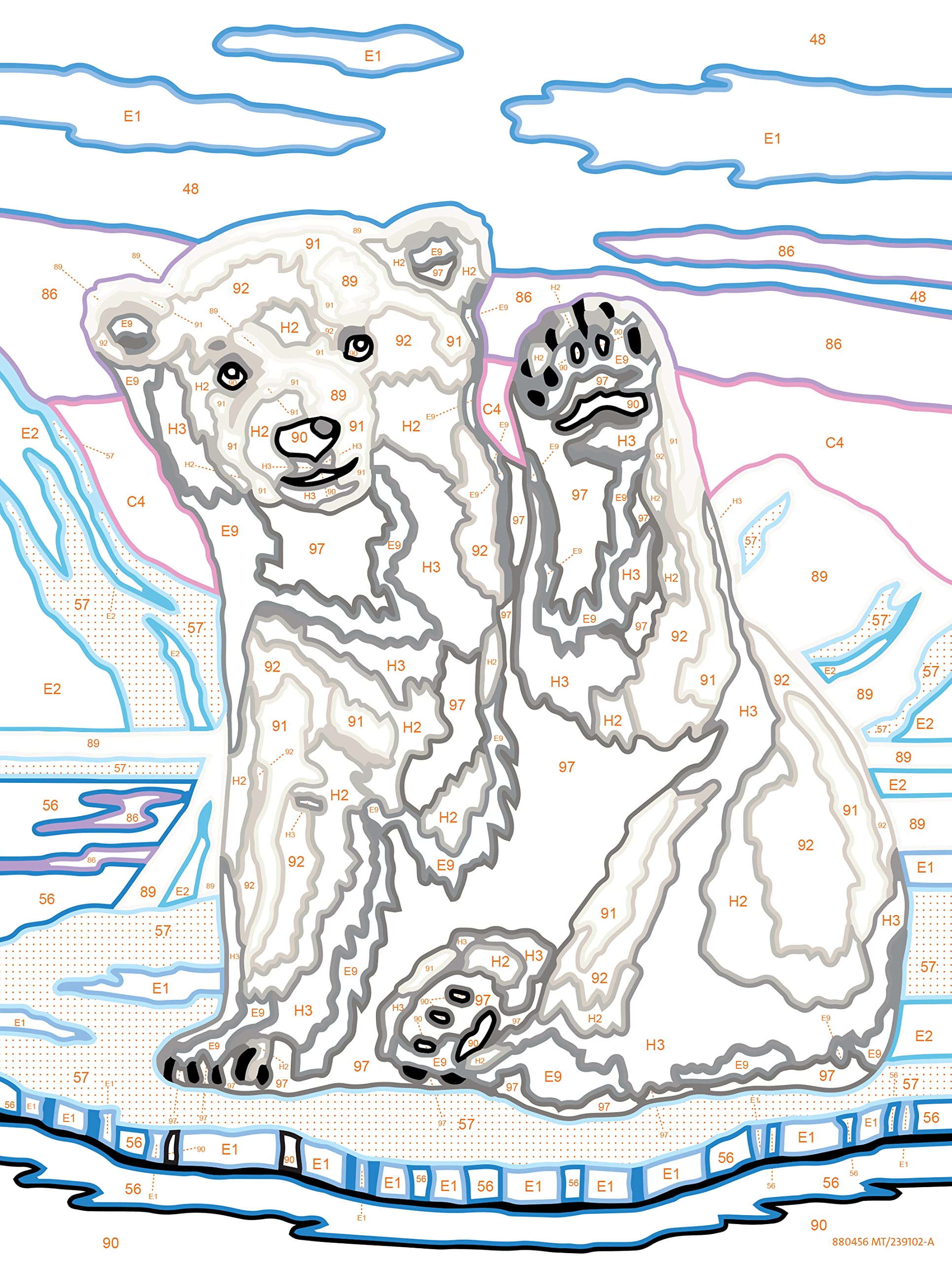 Foto 5 pulgar | Kit De Pintura Por Números Ravensburger Creart Pawesome Polar Bear - Venta Internacional.