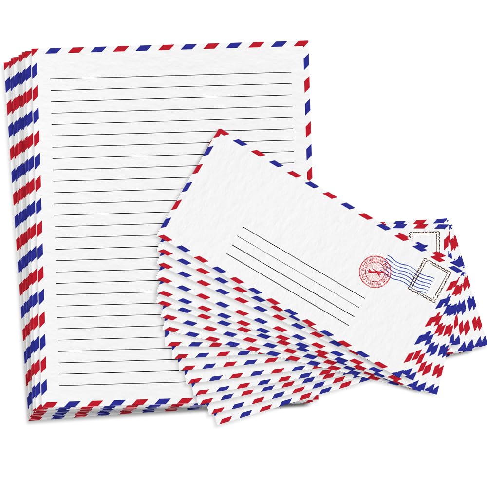 Foto 1 | Set De Papelería Artcreativity Vintage Airmail, 100 Hojas Con Sobres - Venta Internacional.
