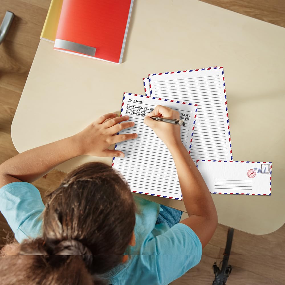 Foto 5 | Set De Papelería Artcreativity Vintage Airmail, 100 Hojas Con Sobres - Venta Internacional.