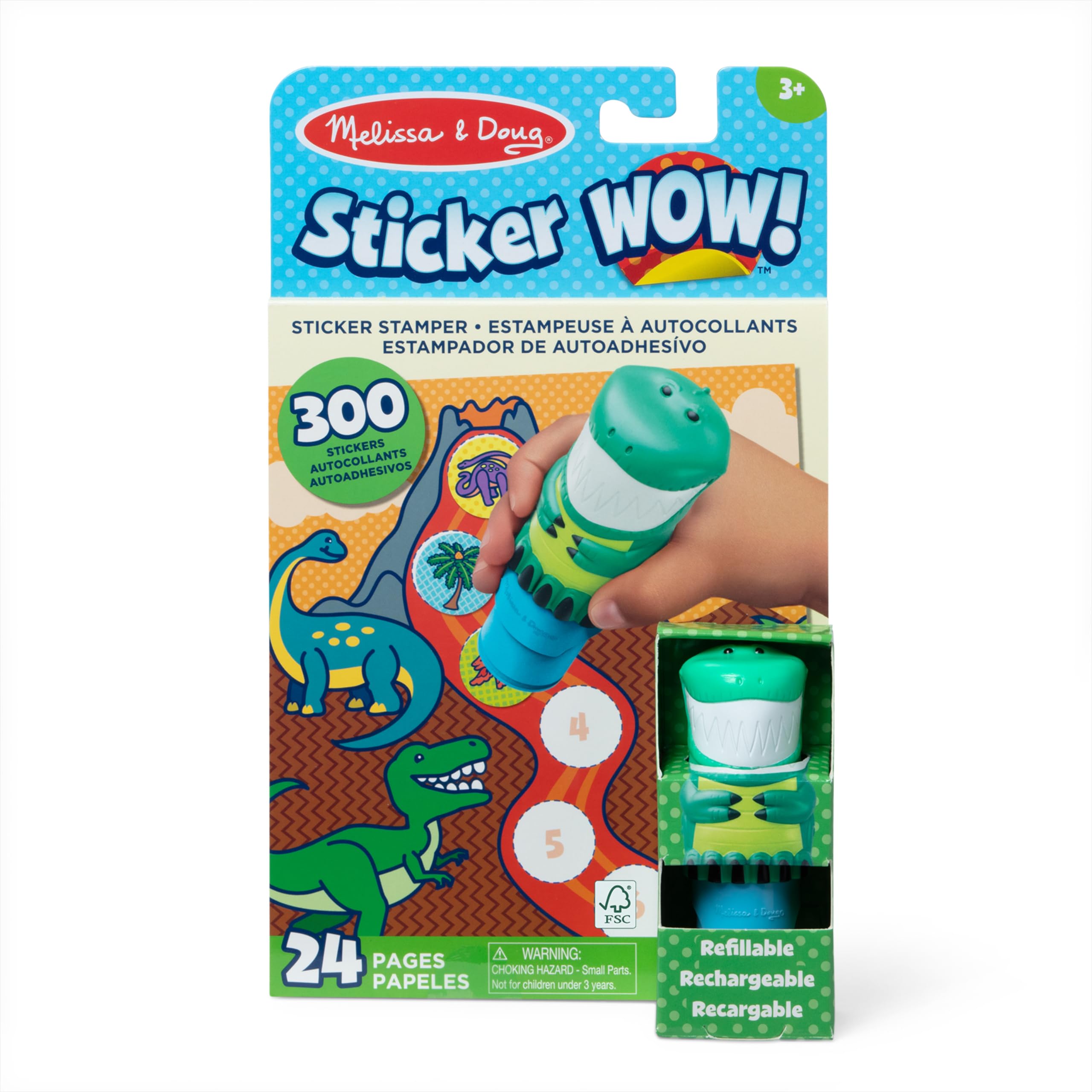 Foto 2 pulgar | Bloc De Actividades Y Pegatina Con Estampado De Dinosaurios Melissa & Doug - Venta Internacional.
