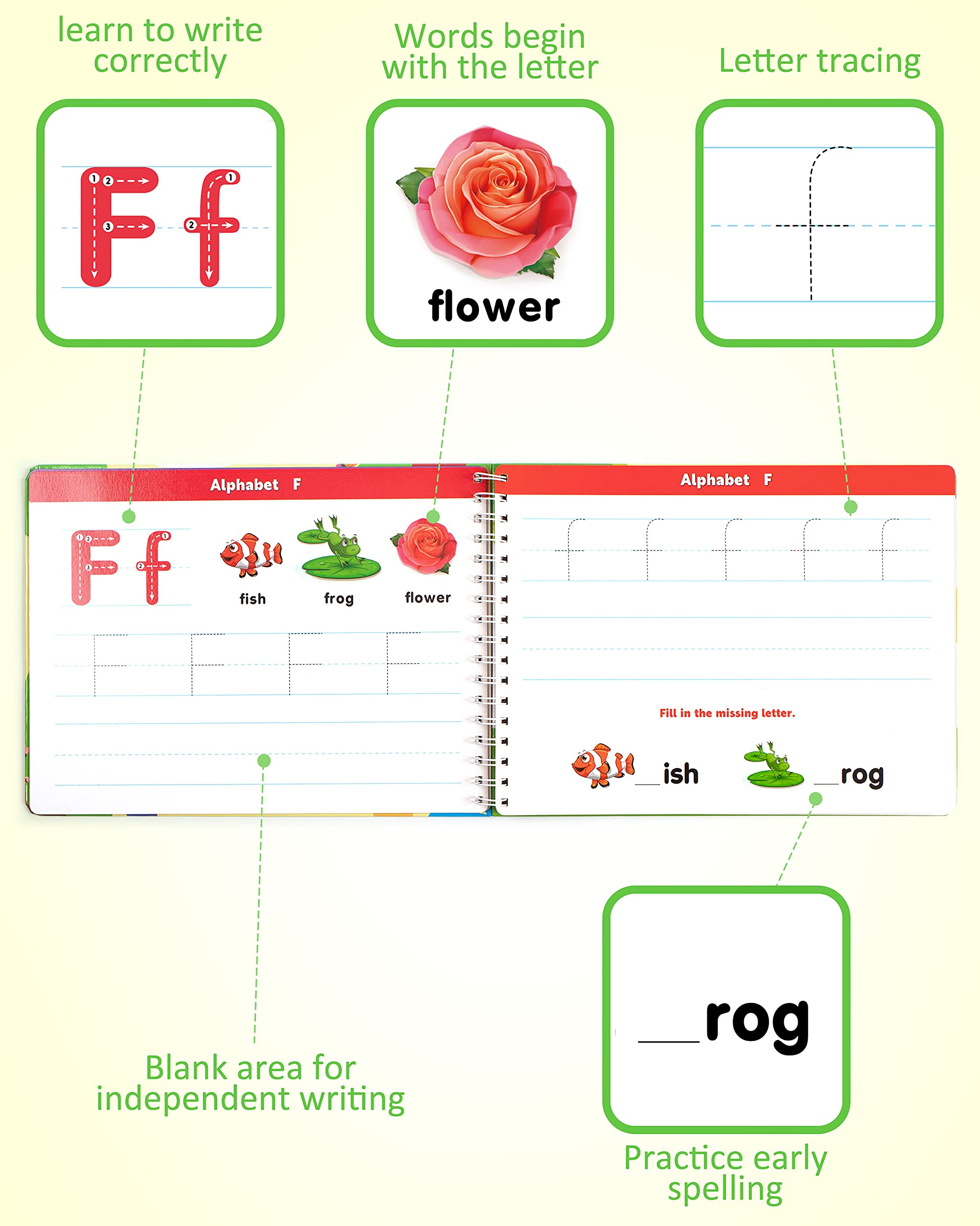 Foto 3 pulgar | Cuaderno De Ejercicios Coogam Aprende A Escribir Números Y Letras Para Niños - Venta Internacional.