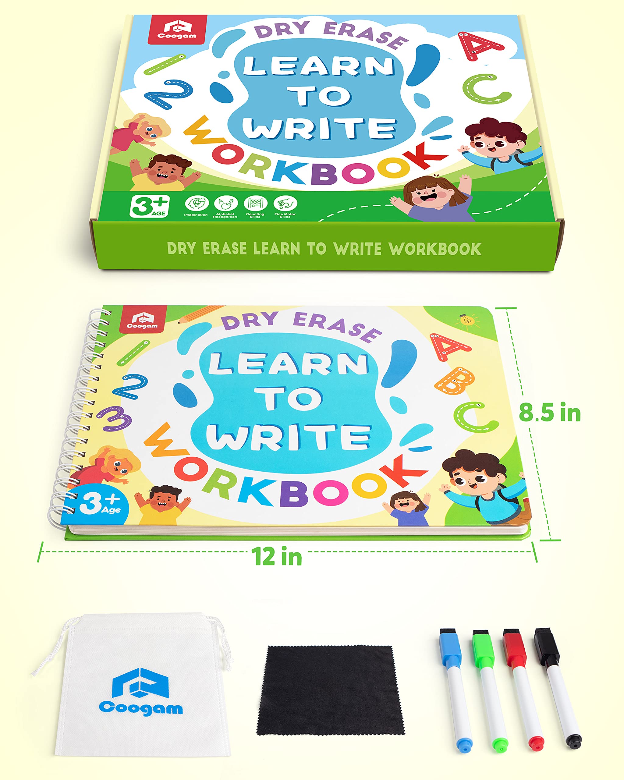 Foto 8 pulgar | Cuaderno De Ejercicios Coogam Aprende A Escribir Números Y Letras Para Niños - Venta Internacional.