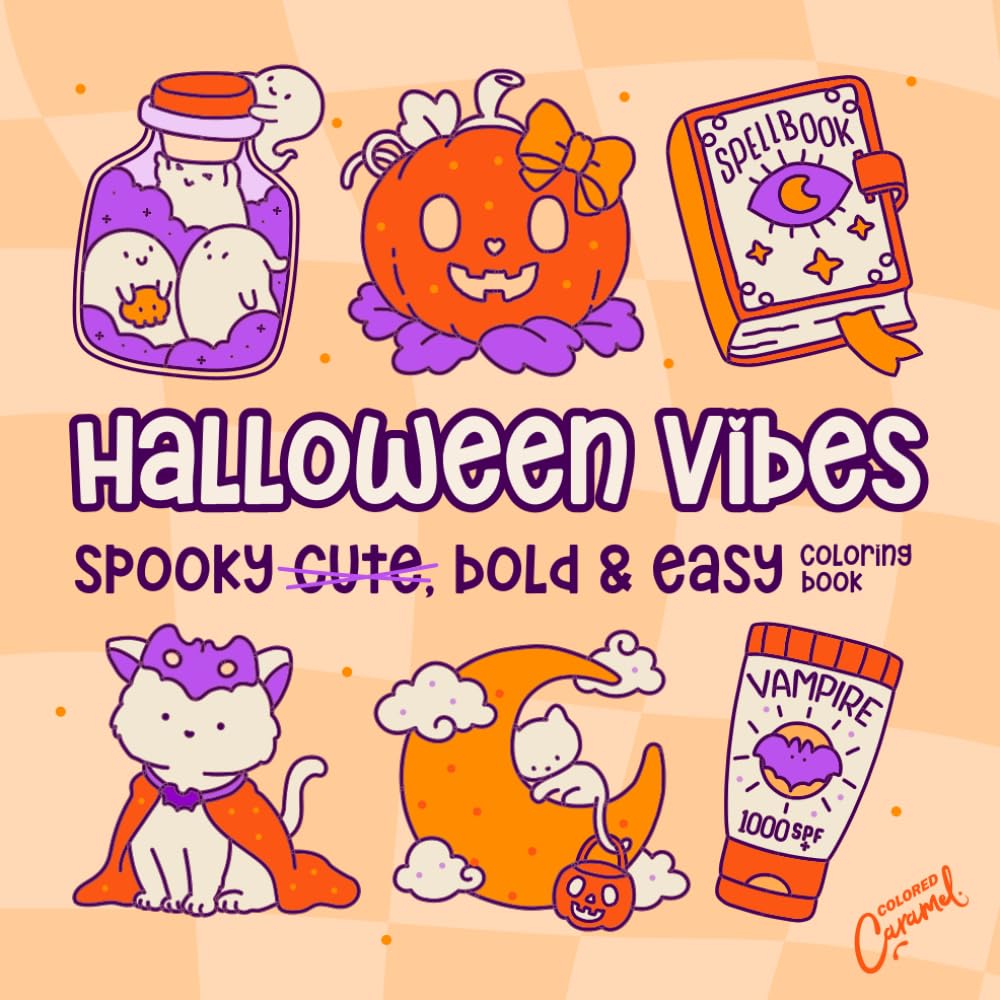 Foto 2 pulgar | Libro Para Colorear Genérica Halloween Vibes Spooky Cute Bold Easy - Venta Internacional.