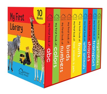 Foto 1 | Caja De 10 Libros De Cartón Para Niños My First Library - Venta Internacional.