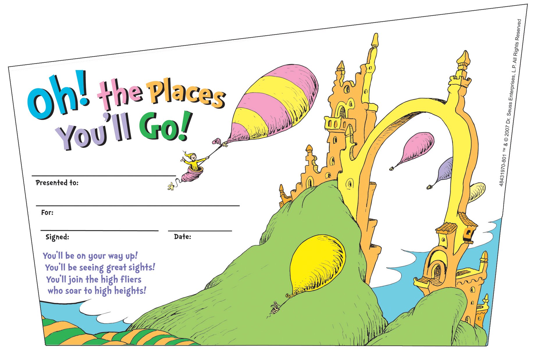 Foto 2 pulgar | Premios De Reconocimiento A Eureka Dr. Seuss: «oh, Los Lugares A Los Que Irás» - Venta Internacional.