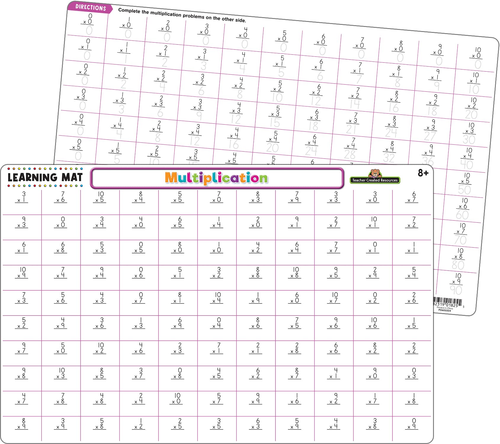 Foto 2 pulgar | Learning Mat Recursos Creados Por El Profesor Multiplicación 8+ - Venta Internacional.