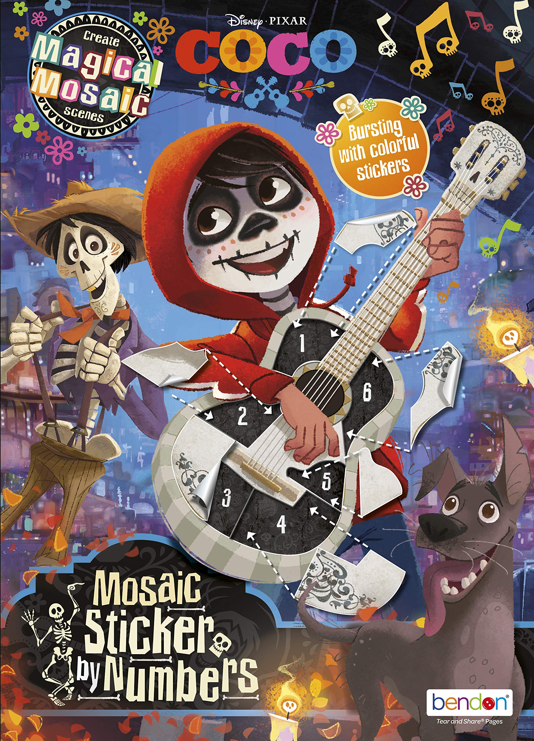 Libro De Pegatinas Bendon Coco Mosaic Multicolor De Más De 5 Años - Venta Internacional.