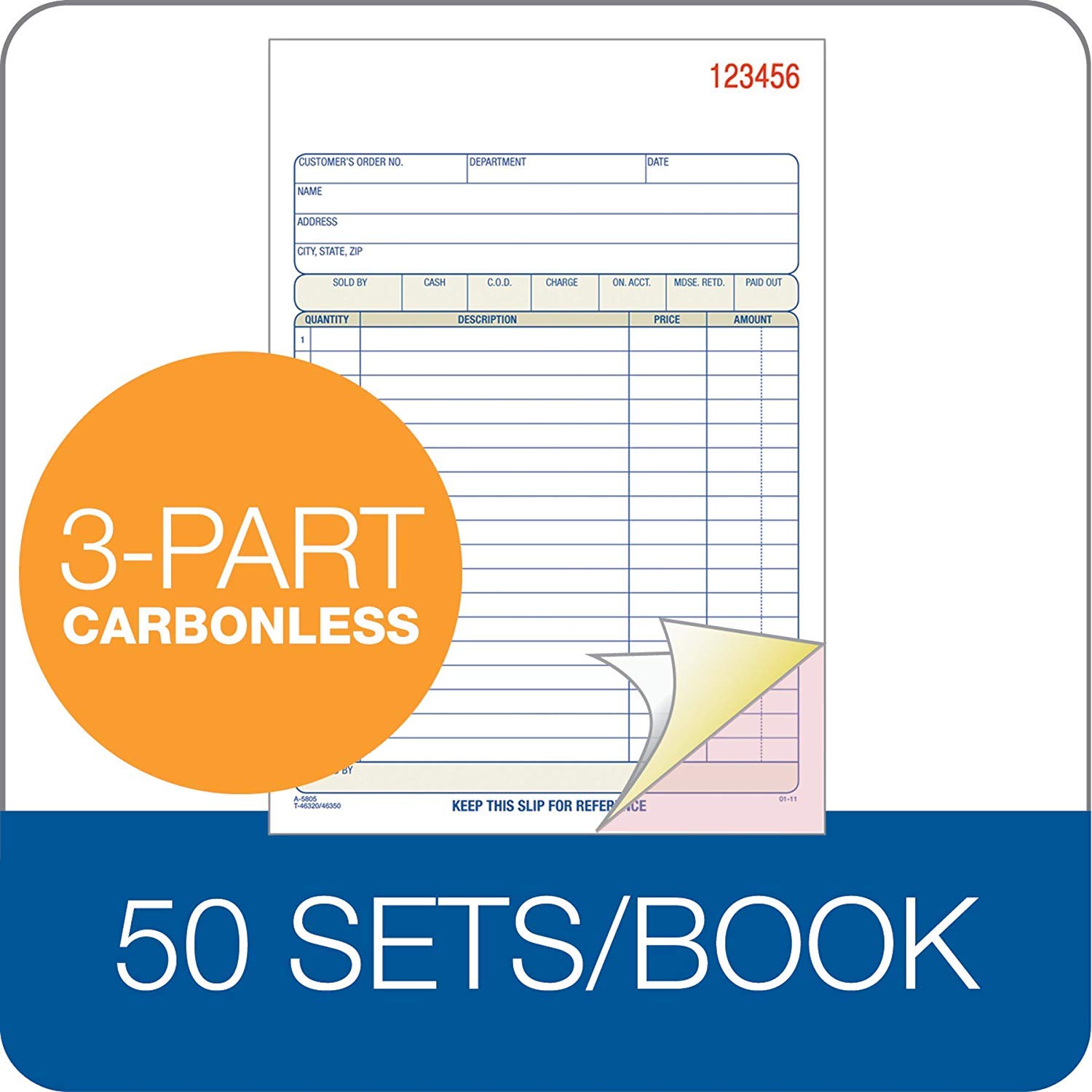 Foto 5 | Libro De Pedidos De Venta Adams De 3 Partes  Sin Carbono  250 Juegos En Total - Venta Internacional.