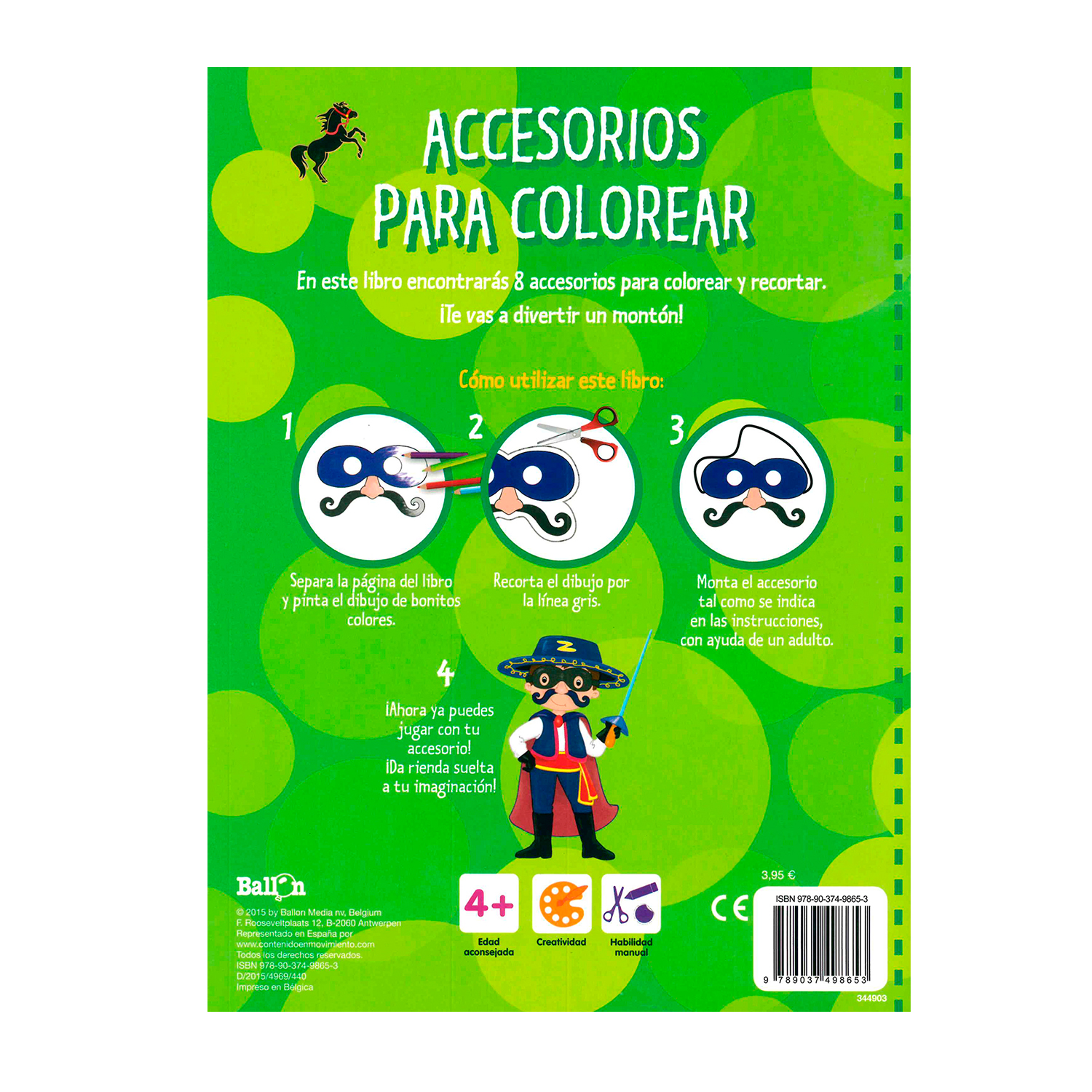 Foto 3 pulgar | Accesorios para Colorear Ballon Rústica color Verde