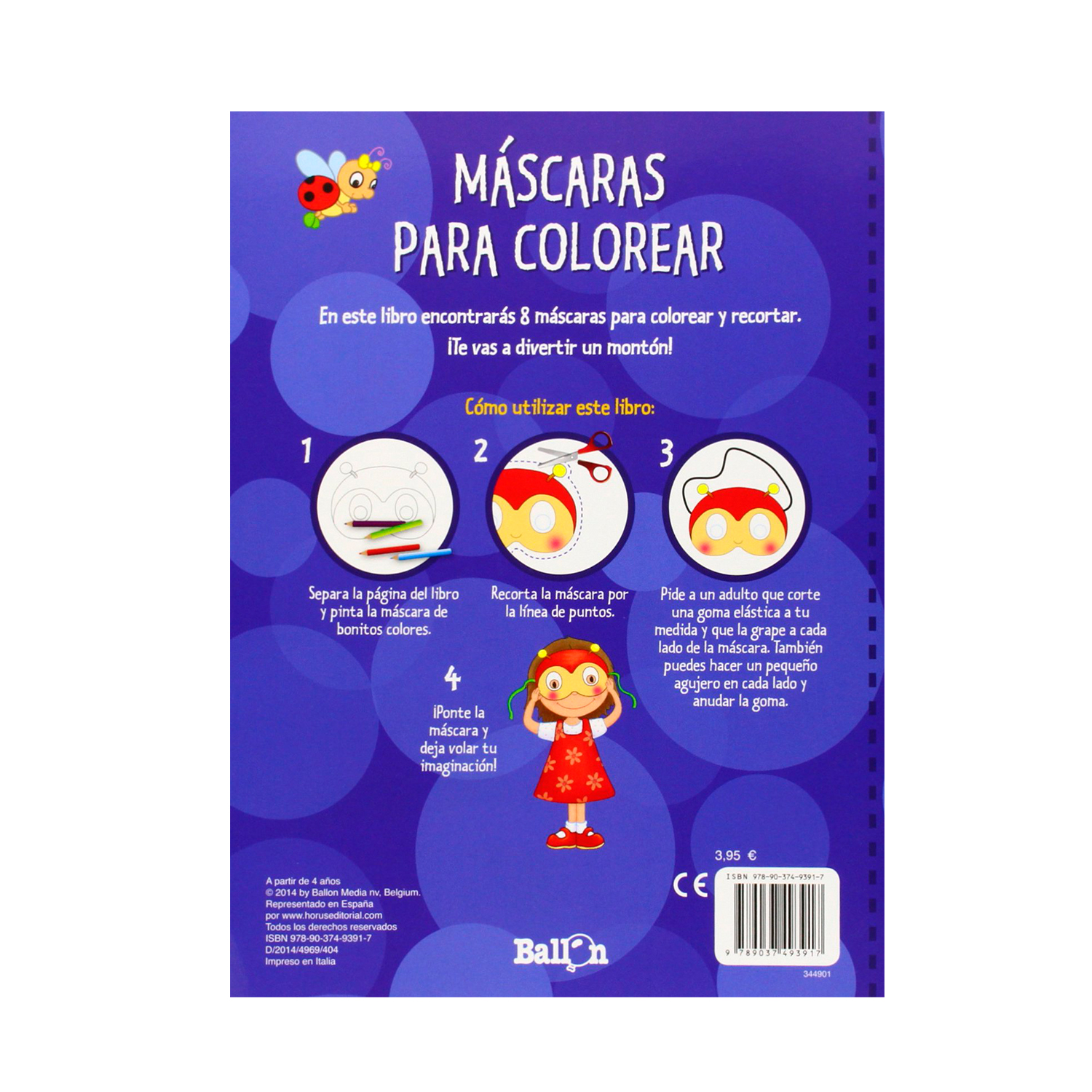Foto 2 | Libro de Máscaras para Colorear Ballon Rústica