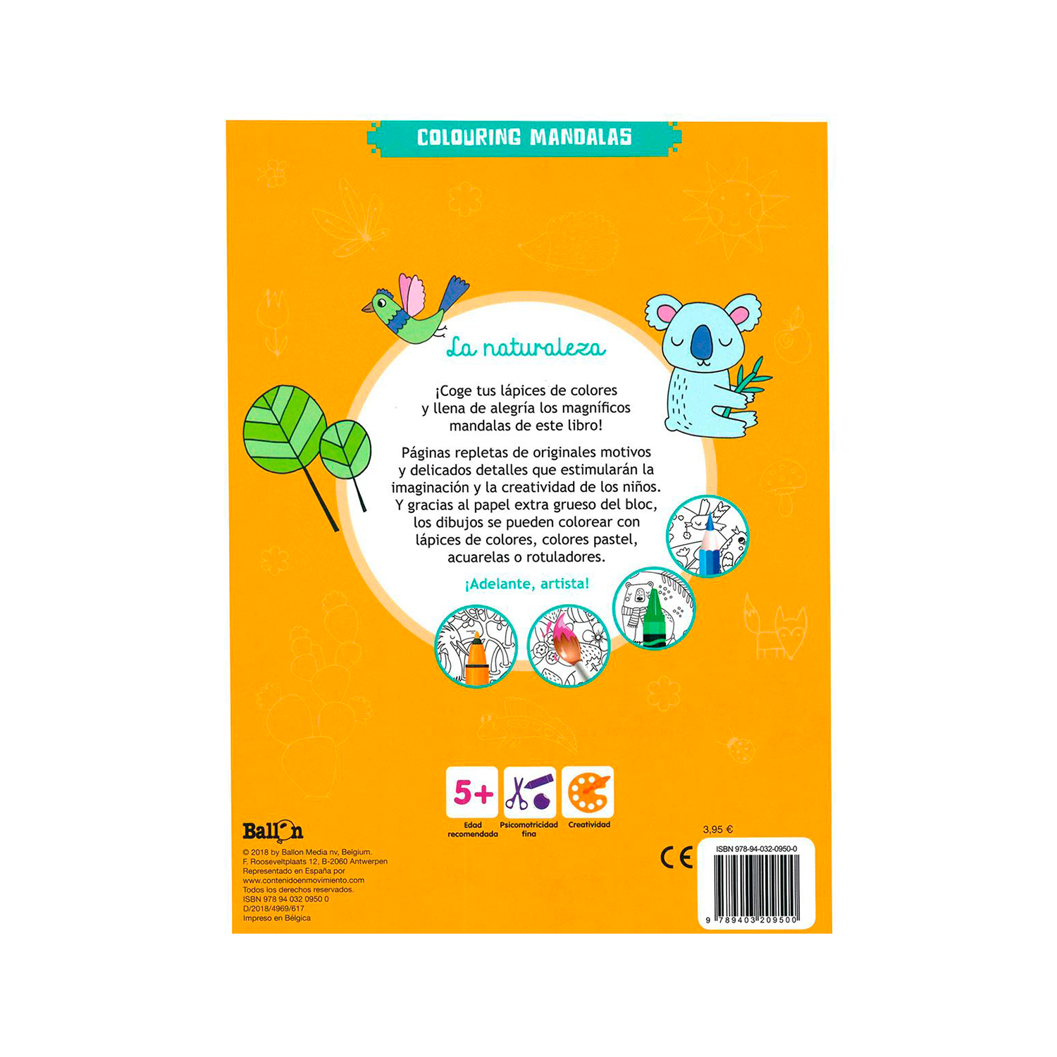 Foto 2 | Libro La Naturaleza Colouring Mandalas Ballon Rústica