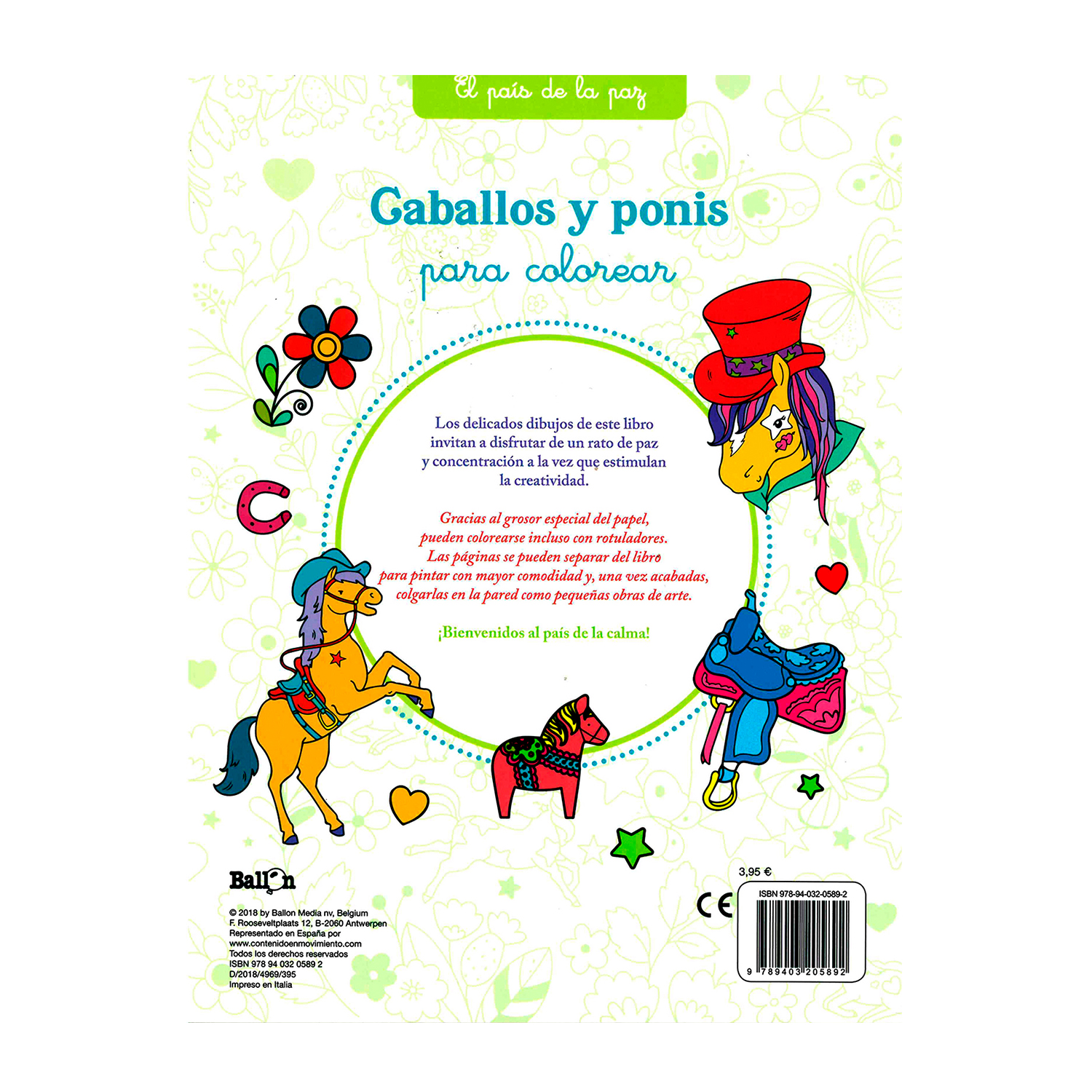 Foto 2 | Caballos y Ponis para Colorear Ballon Rústica