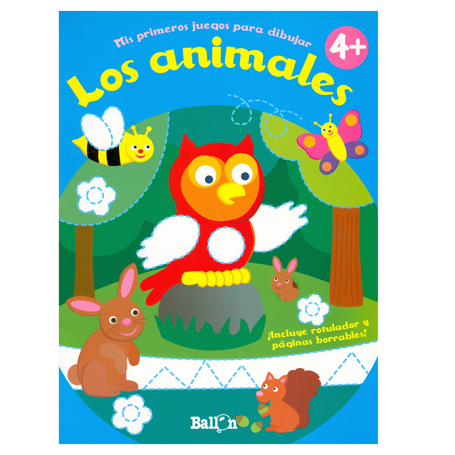 Foto 2 pulgar | Libro Mis Primeros Juegos para Dibujar Los Animales 4 Ballon Rústica Azul