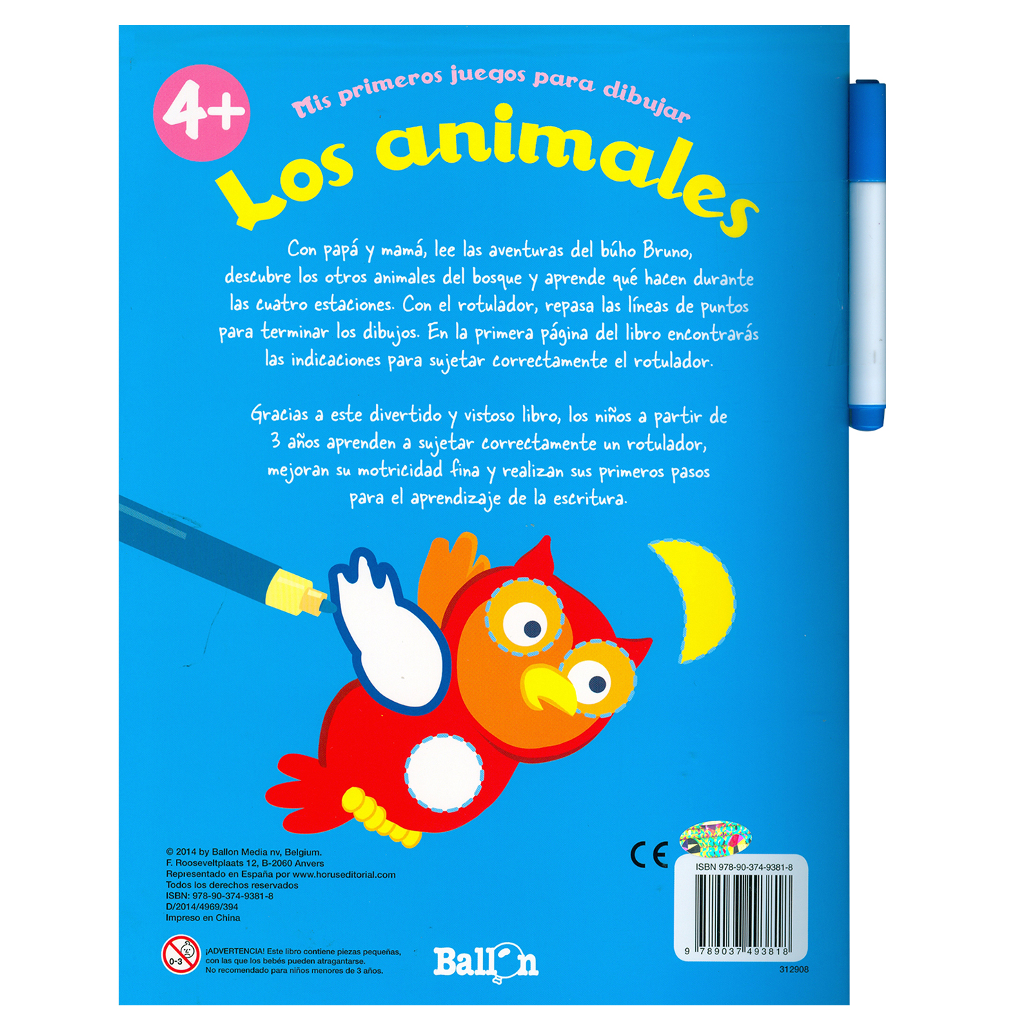 Foto 2 | Libro Mis Primeros Juegos para Dibujar Los Animales 4 Ballon Rústica Azul