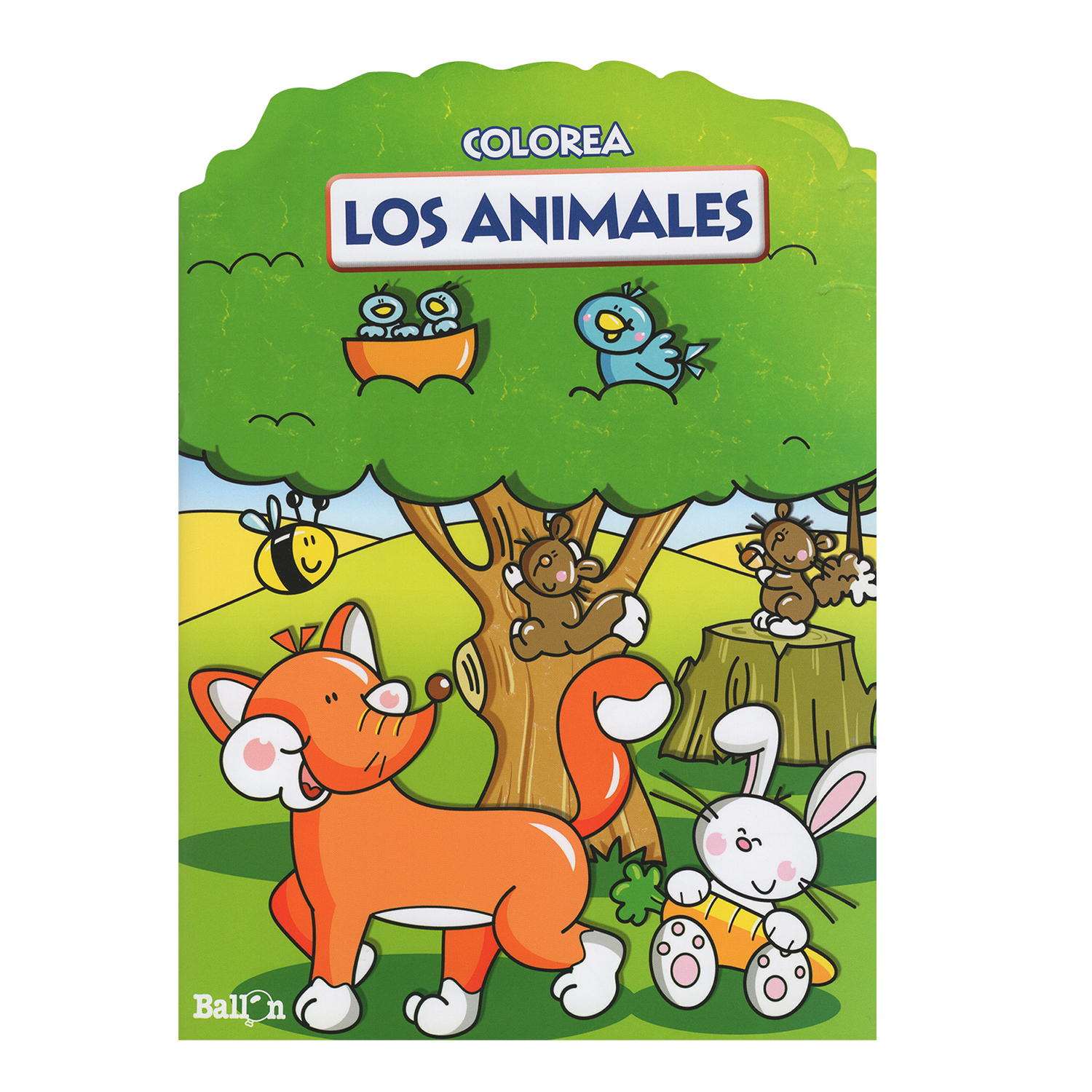 Libro Los Animales Pinta de Colores Ballon Rústica Verde