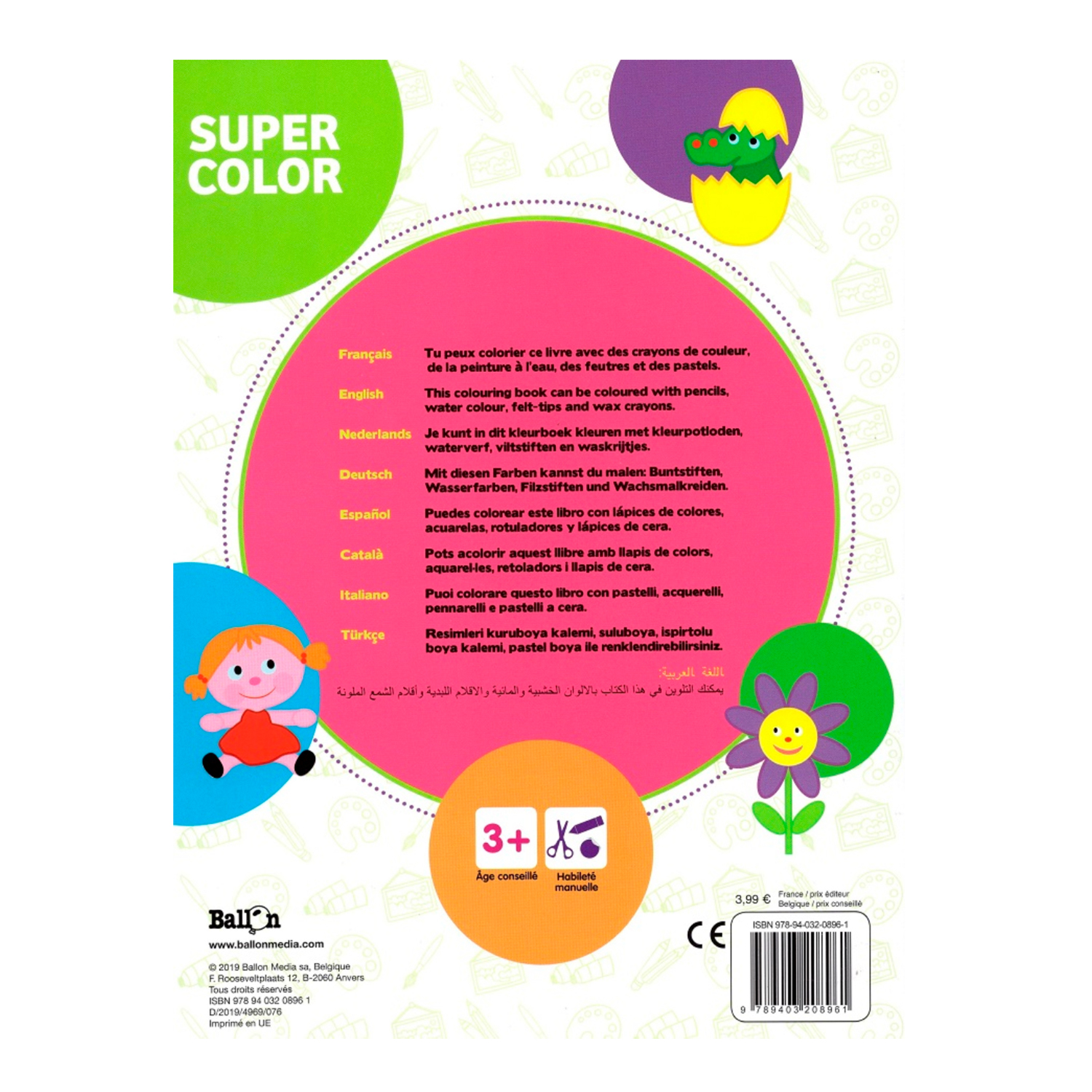 Foto 2 | Libro Super Color 3 Ballon Rústica Verde