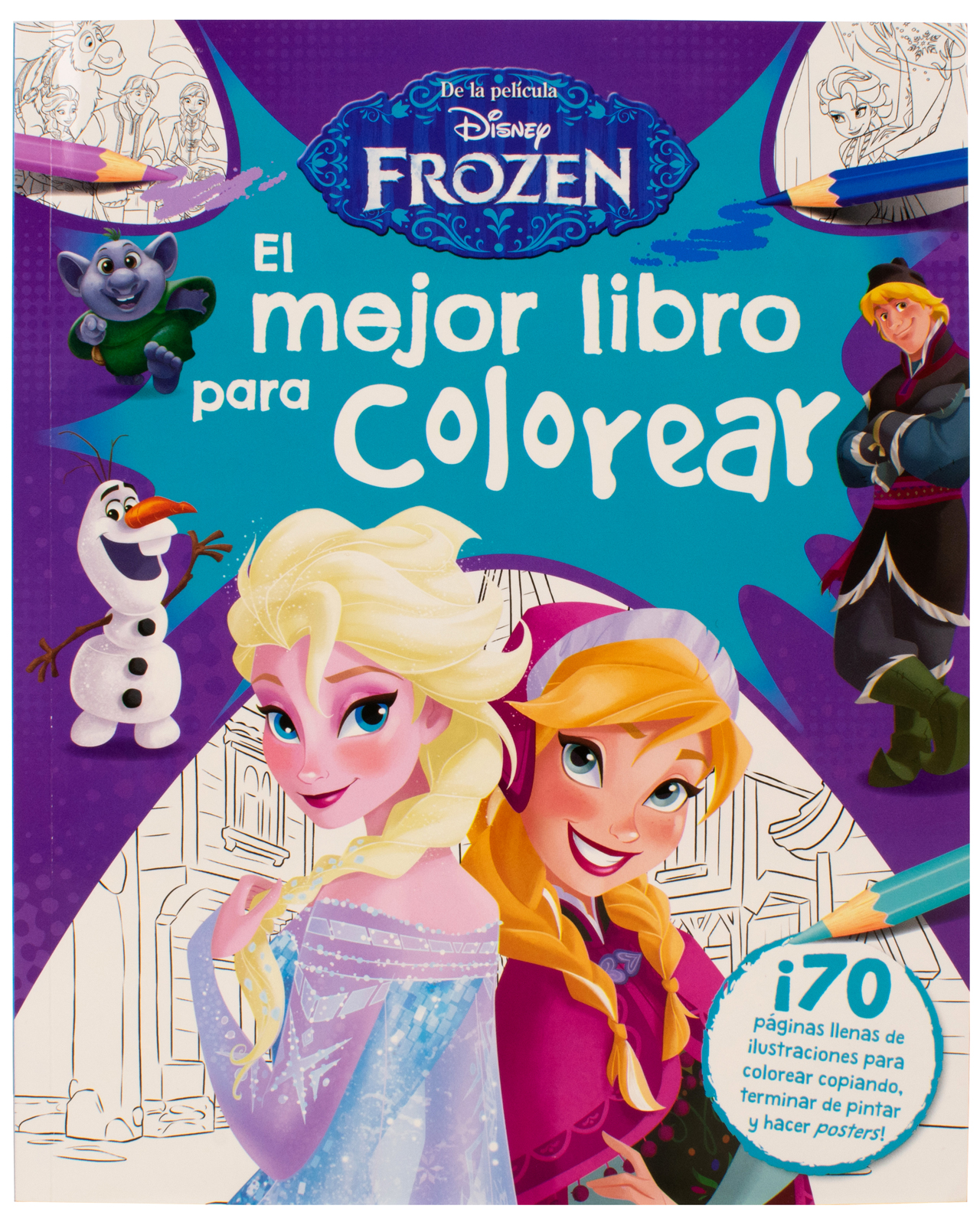Foto 4 pulgar | Libro Para Colorear: Disney Frozen