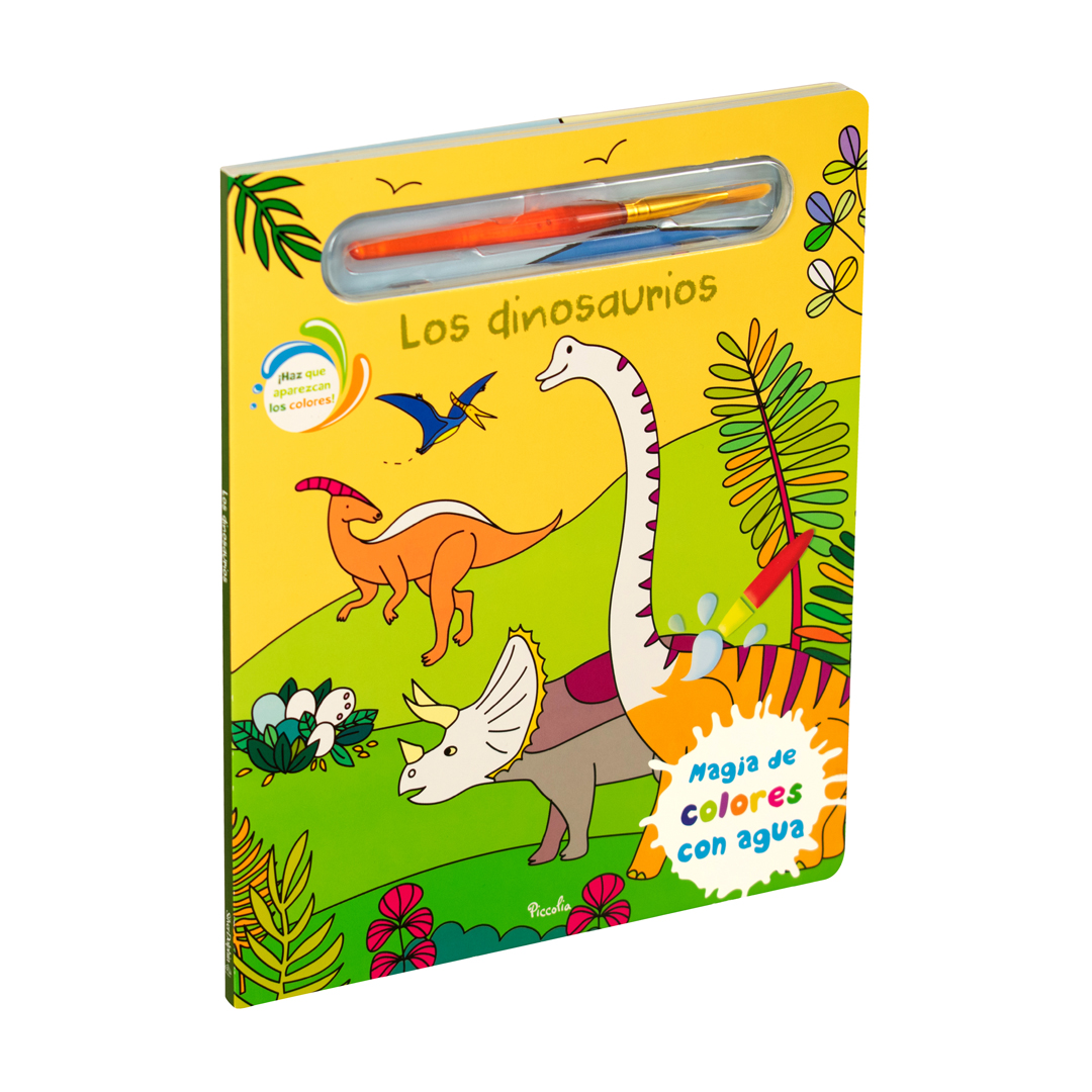 Libro Infantil Para Colorear: Magia De Los Colores Con Agua Los Dinosaurios