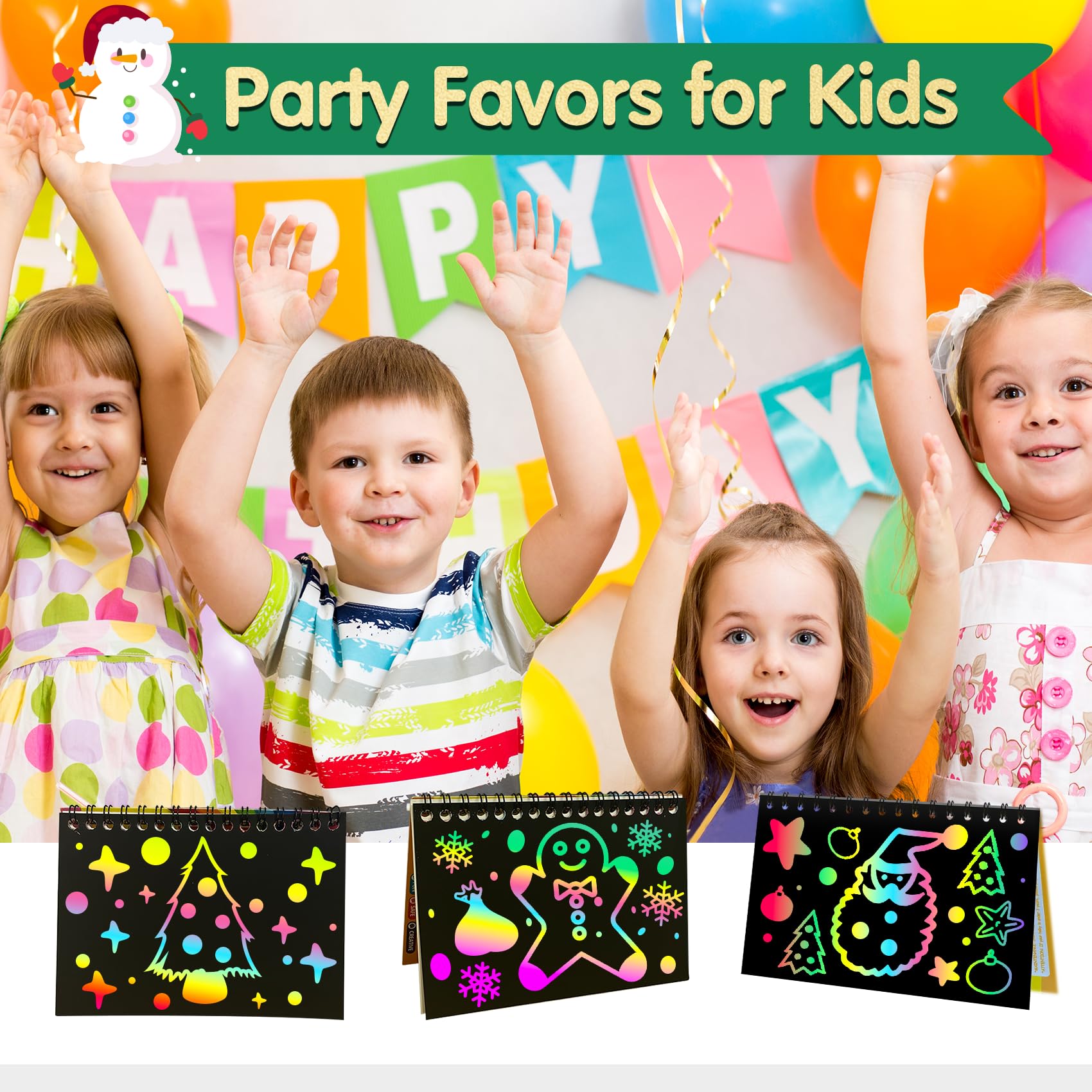 Foto 3 pulgar | Libreta Party Favors Zmlm Rainbow Scratch Art Para Niños, Paquete De 24 - Venta Internacional.
