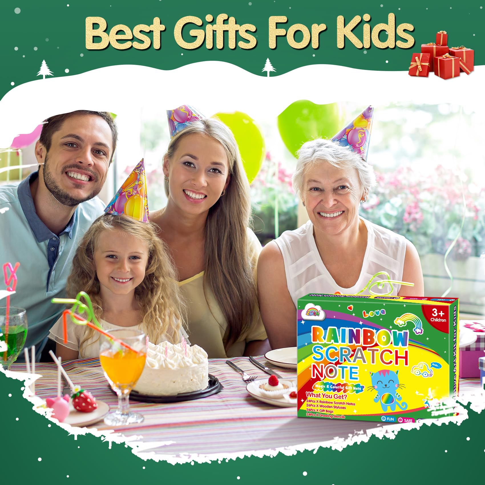 Foto 7 pulgar | Libreta Party Favors Zmlm Rainbow Scratch Art Para Niños, Paquete De 24 - Venta Internacional.