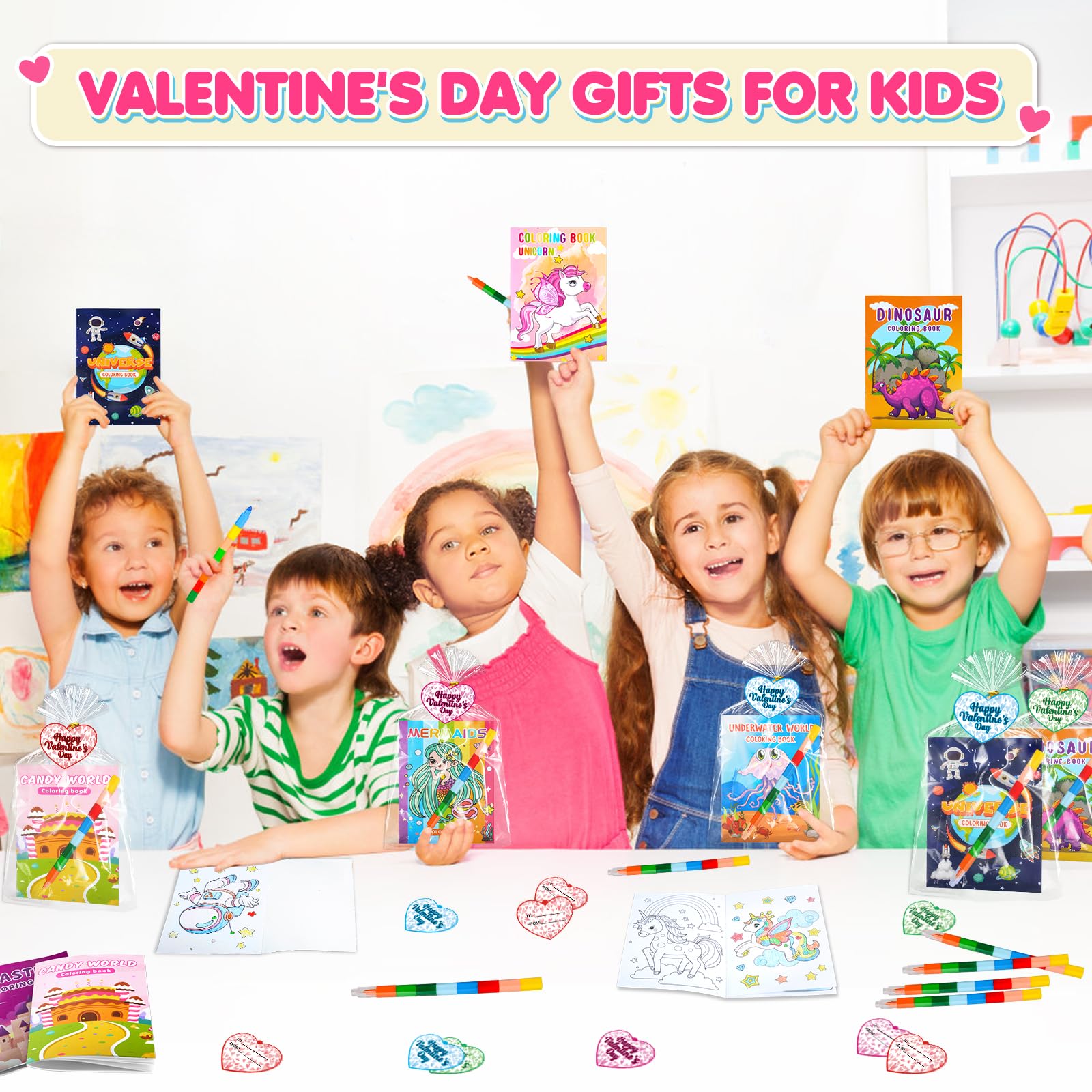 Foto 7 pulgar | Libros Para Colorear Con Tarjetas Para Regalar El Día De San Valentín Para Niños De Más De 3 Años - Venta Internaci