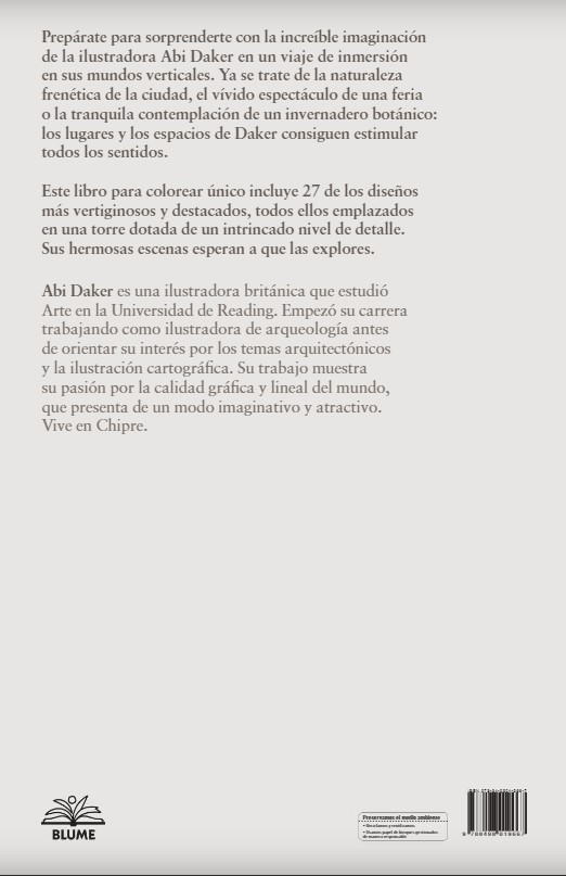 Foto 3 pulgar | Mundos Verticales Abi Daker Blume Tapa Blanda