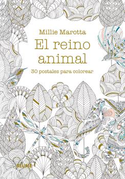 Foto 2 pulgar | 30 Postales Para Colorear. Reino Animal Millie Marotta Blume Tapa Blanda
