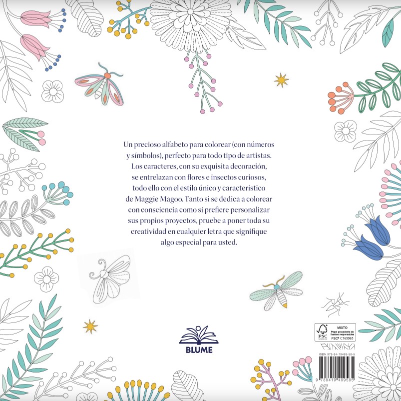 Foto 5 pulgar | Letras Creativas Para Colorear Carole Fenwick Blume Tapa Blanda